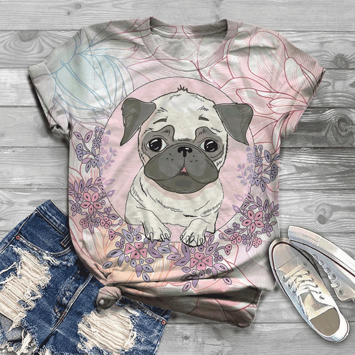 Новая Свободная Женская футболка AliExpress WISH Amazon с круглым вырезом и короткими рукавами, с цифровым принтом,...