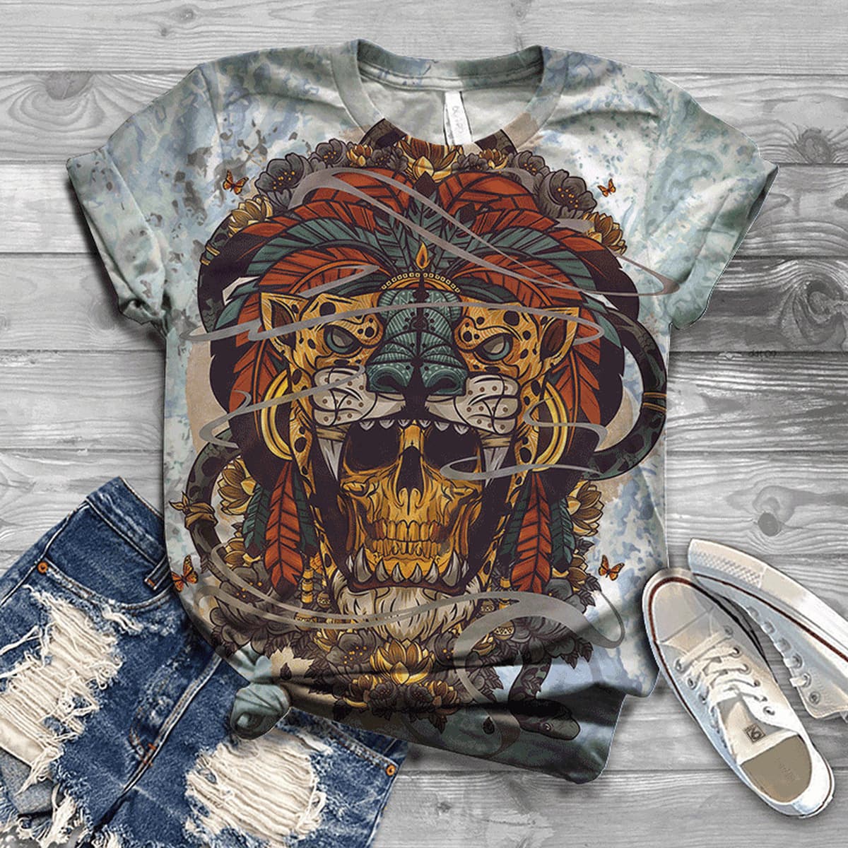 Новая Свободная Женская футболка AliExpress WISH Amazon с круглым вырезом и короткими рукавами, с цифровым принтом,...