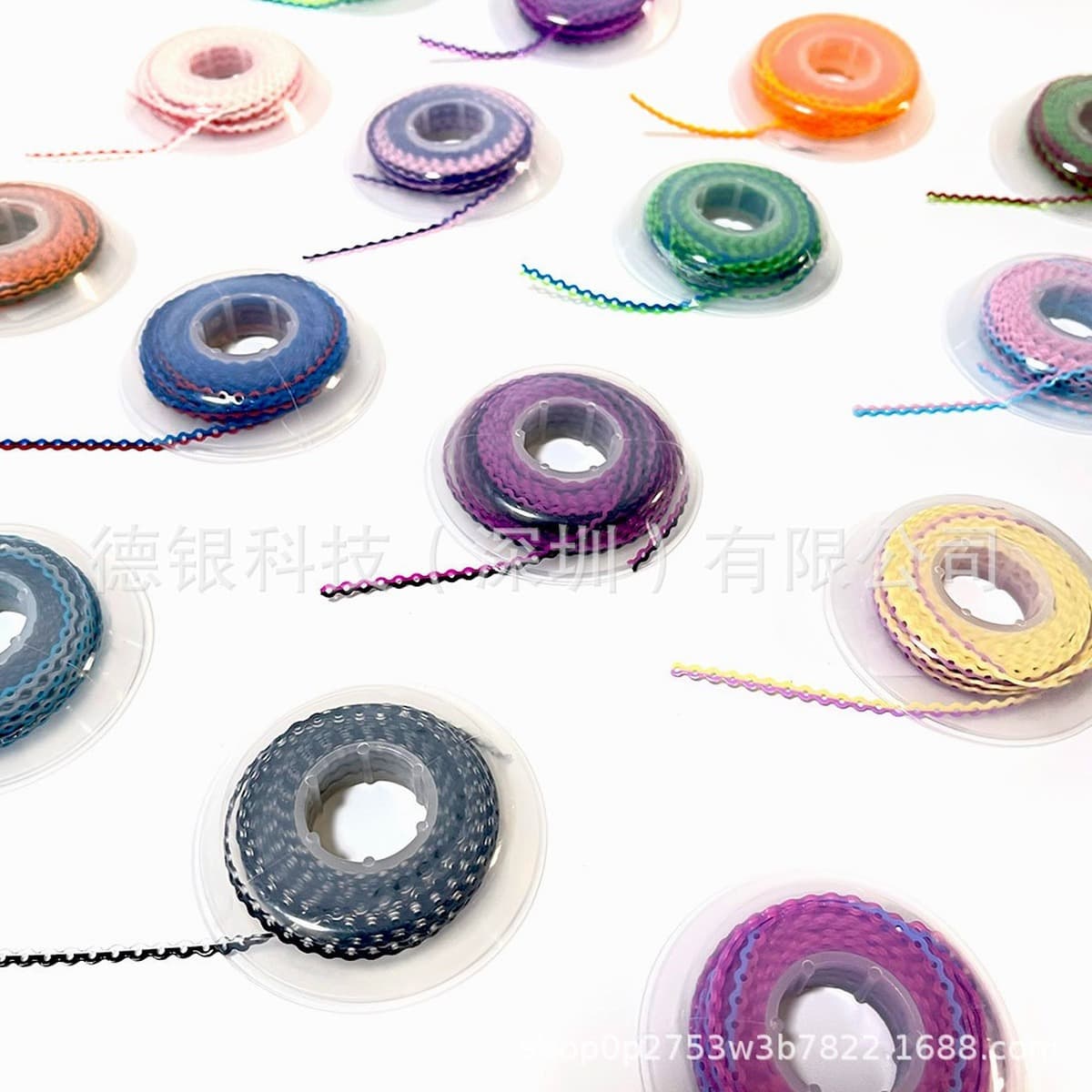 Стоматологическая двухцветная резиновая цепочка, ортодонтическая цепочка, кольцо для коррекции зубов, цепочка для...