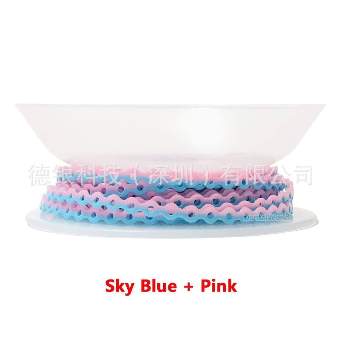 Стоматологическая двухцветная резиновая цепочка, ортодонтическая цепочка, кольцо для коррекции зубов, цепочка для...