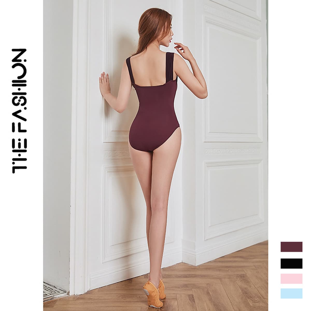 Одежда для йоги Одежда для взрослых Танцевальная одежда для балета Одежда для гимнастики Цельный слинг с лепестком цветка...