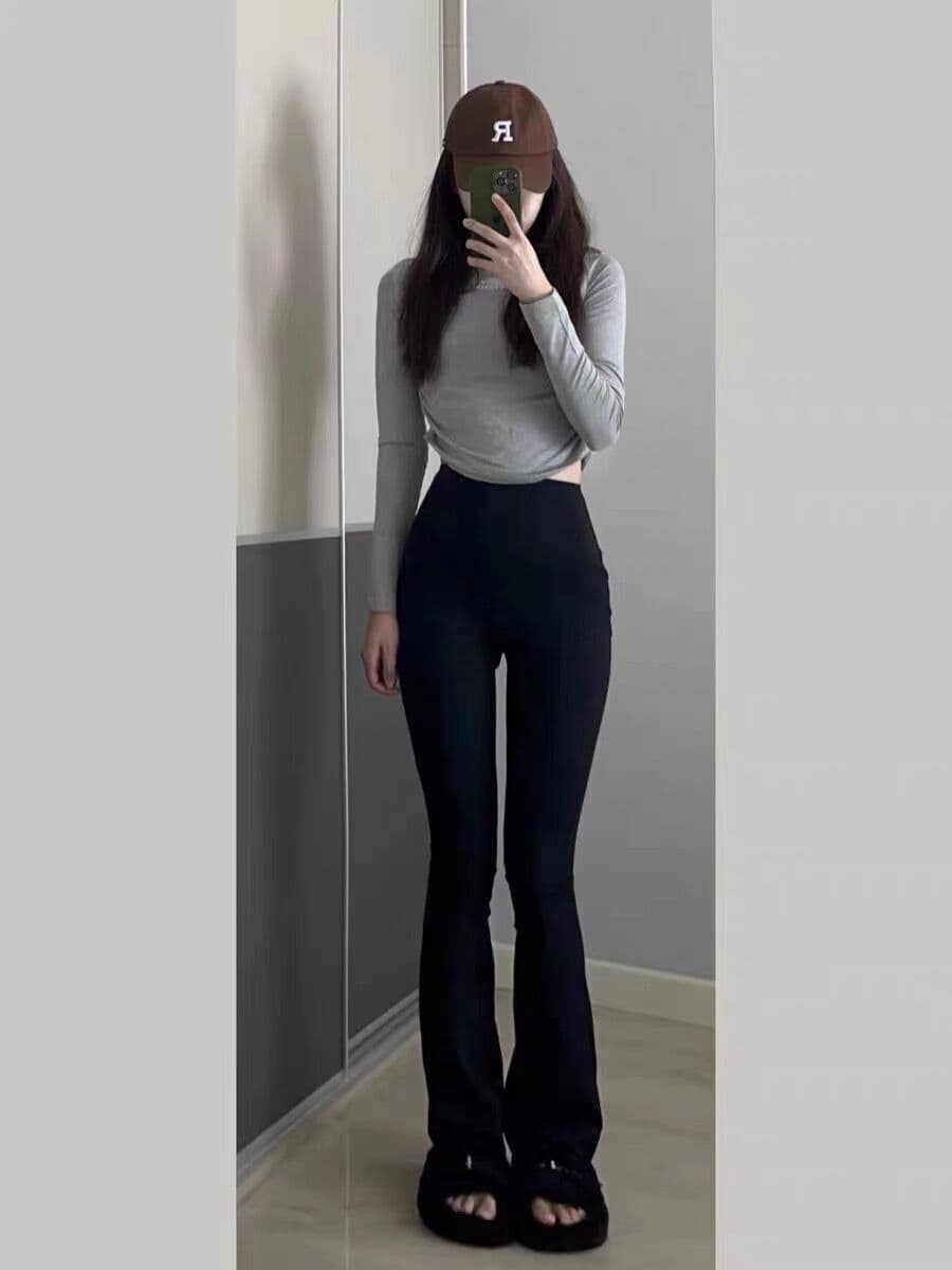 Lulu Оригинальная маркировка Groove микро-расклешенные брюки йога пилатес тонкая и обнаженная спортивная фитнес широкие брюки