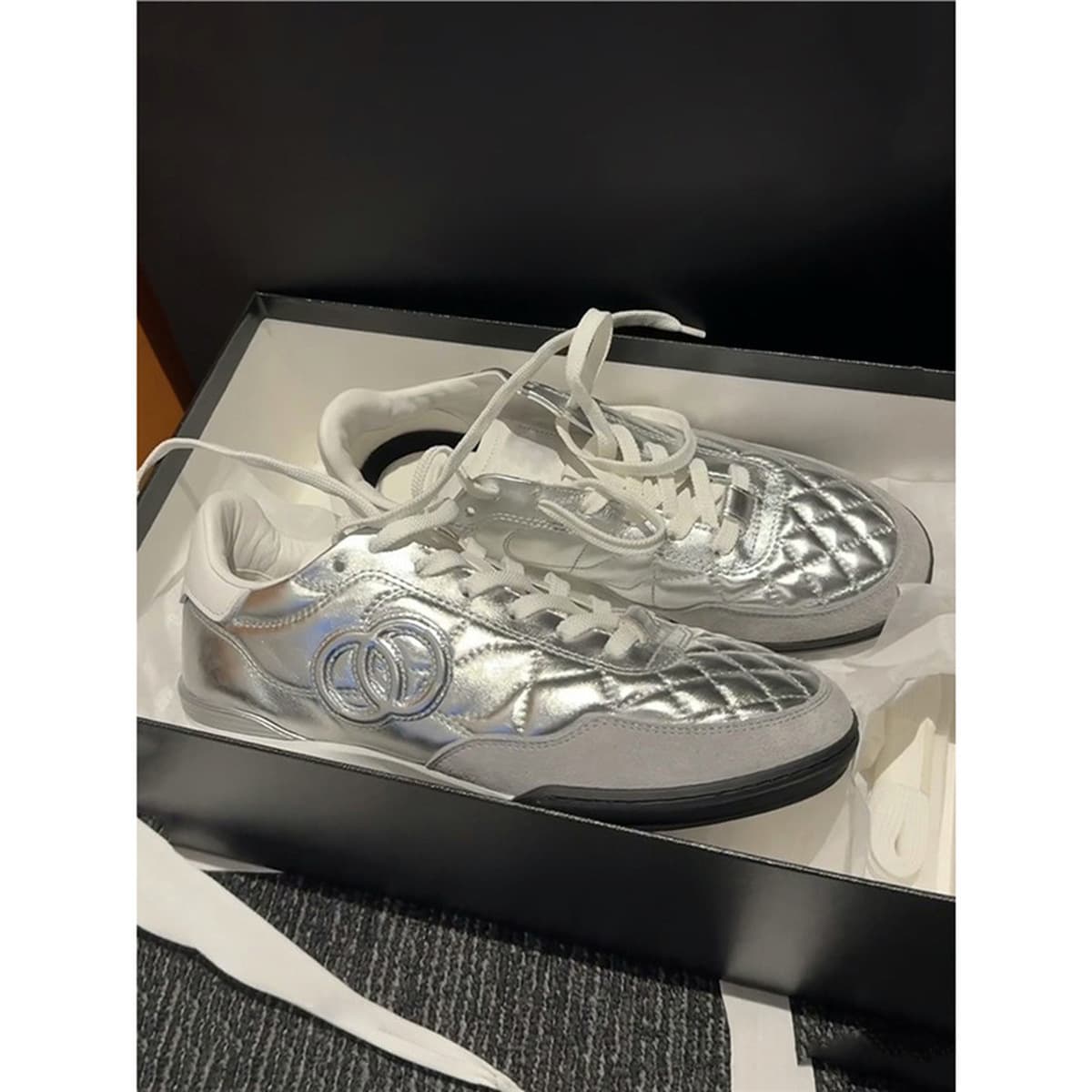 Верхняя версия Little Xiangfeng кожаные ромбовидные бейсбольные кроссовки с дикой пандой туфли маленькие белые туфли с...