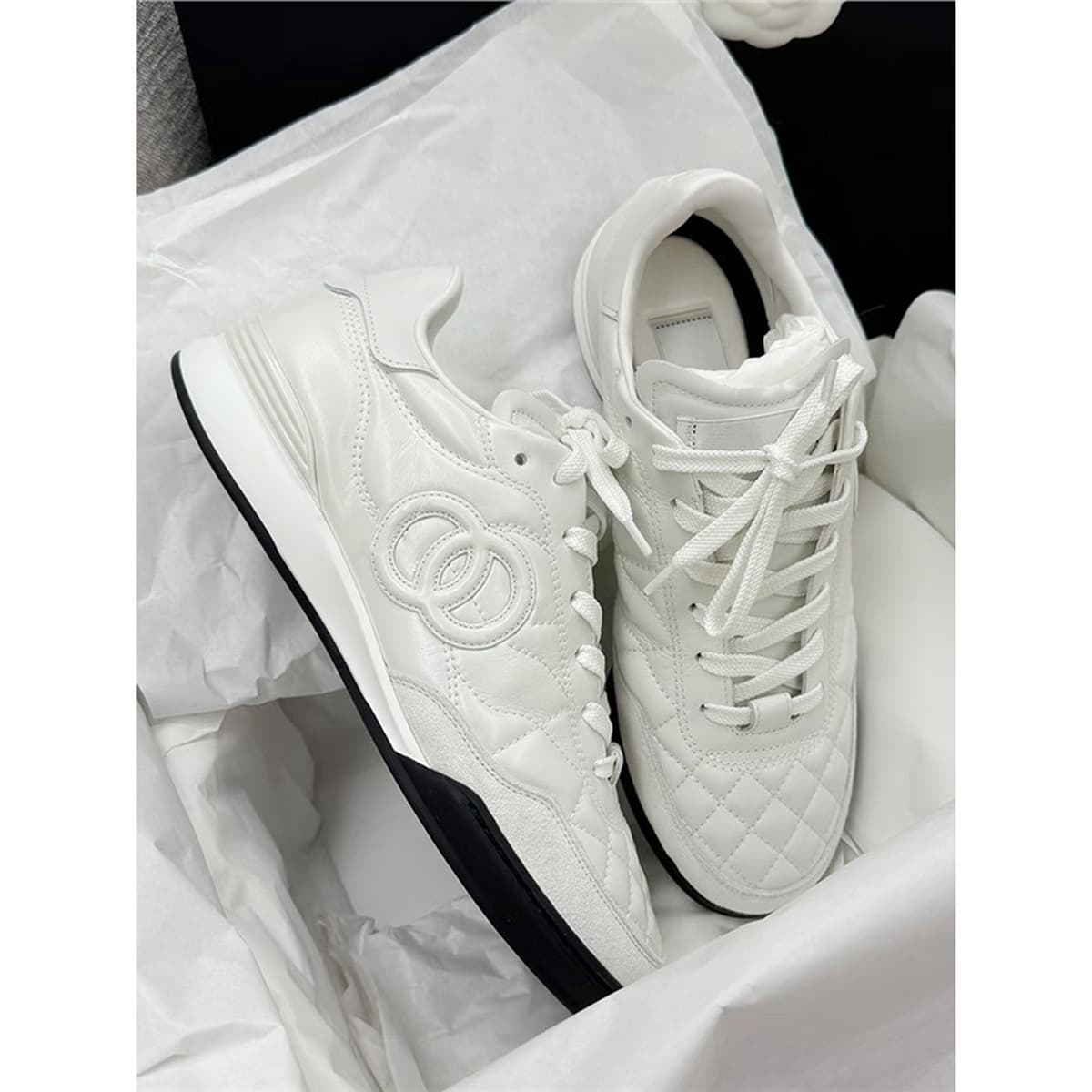 Верхняя версия Little Xiangfeng кожаные ромбовидные бейсбольные кроссовки с дикой пандой туфли маленькие белые туфли с...