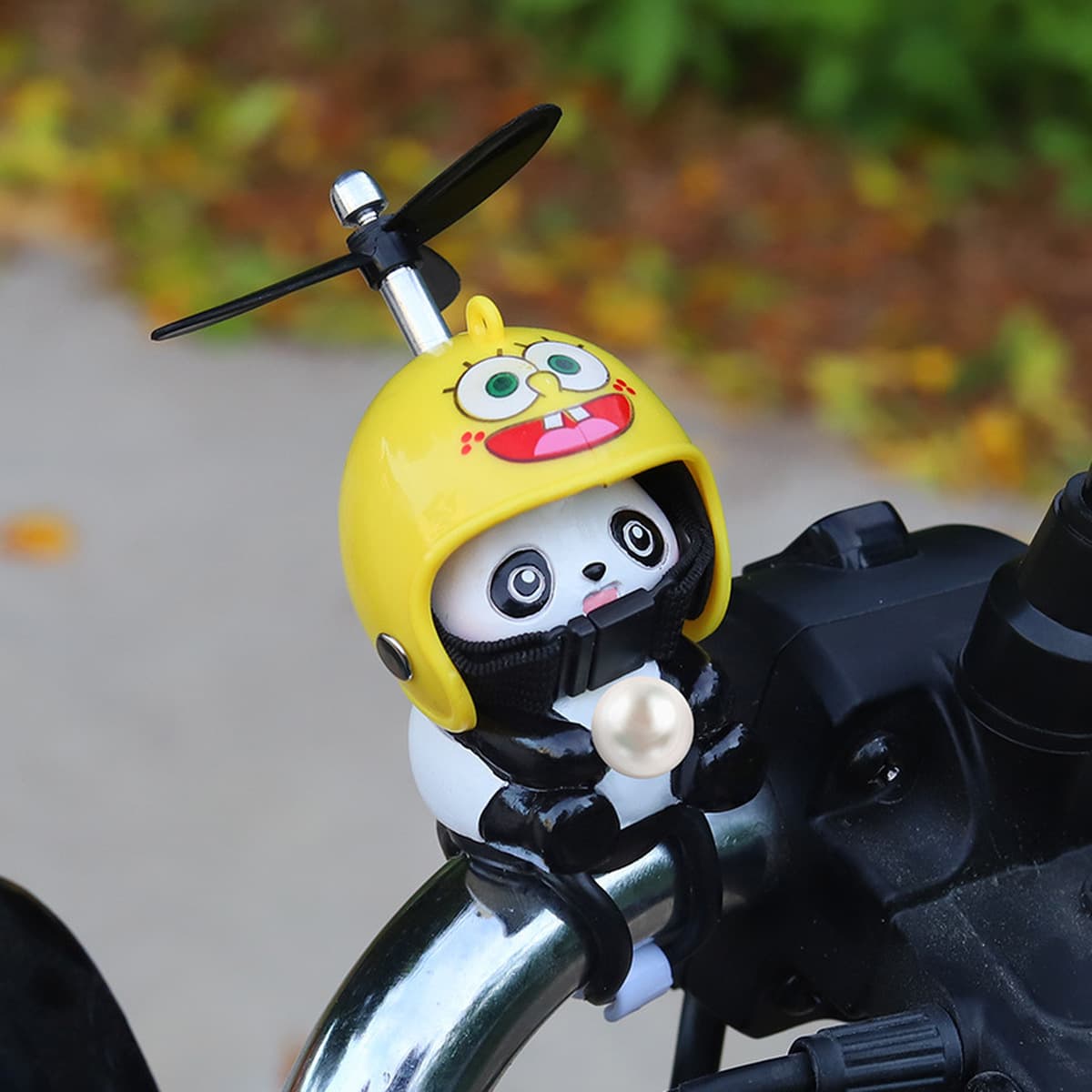 Панда велосипедные украшения шлем электрический мотоцикл желтая утка Милая ломающаяся утка украшения маленькие подвесные...