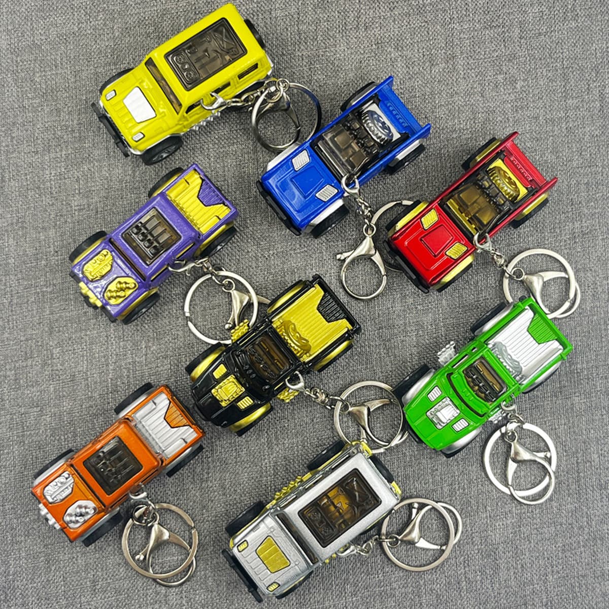Креативный мини-брелок для ключей из сплава с откидной крышкой, детская модель, брелок для ключей от машины, машина с...