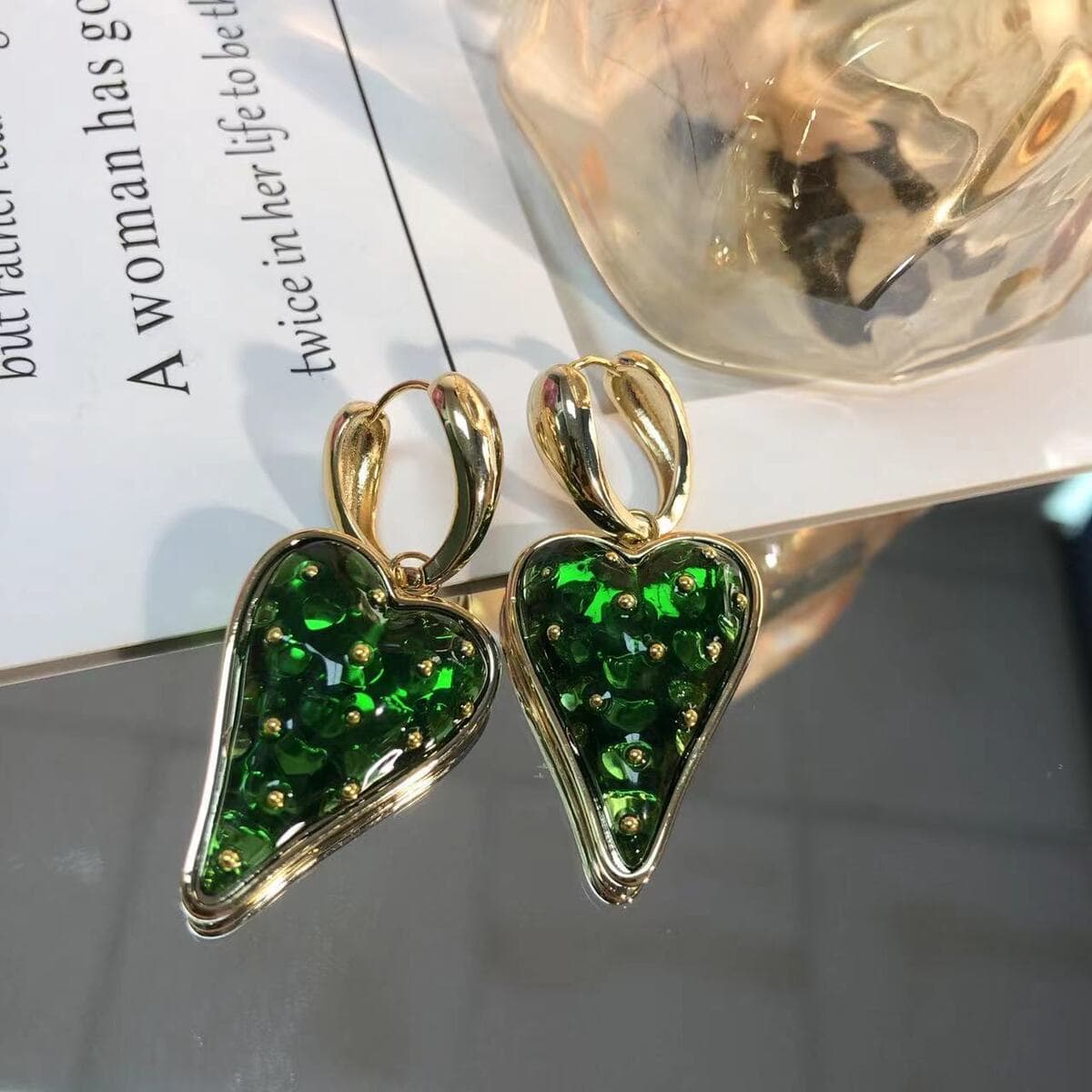 Персонализированная мода в форме сердца клубничные серьги трансграничные европейские и американские горячие продажи