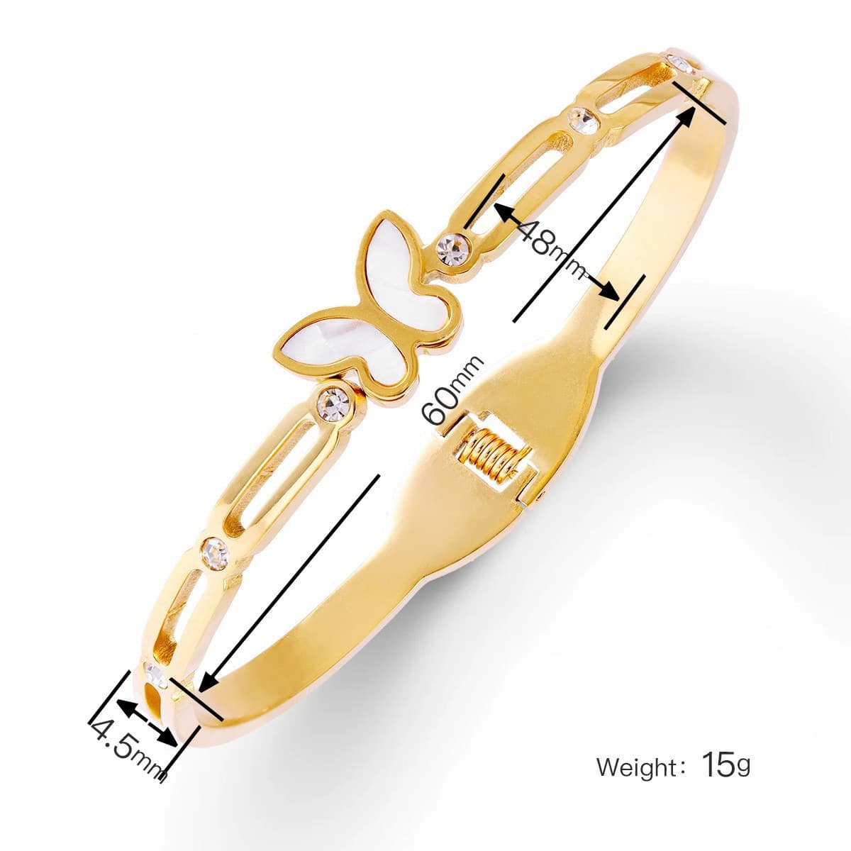 Женский браслет с четырехлистным клевером, покрытый гальваническим покрытием, не выцветает, экологичный, европейский и...