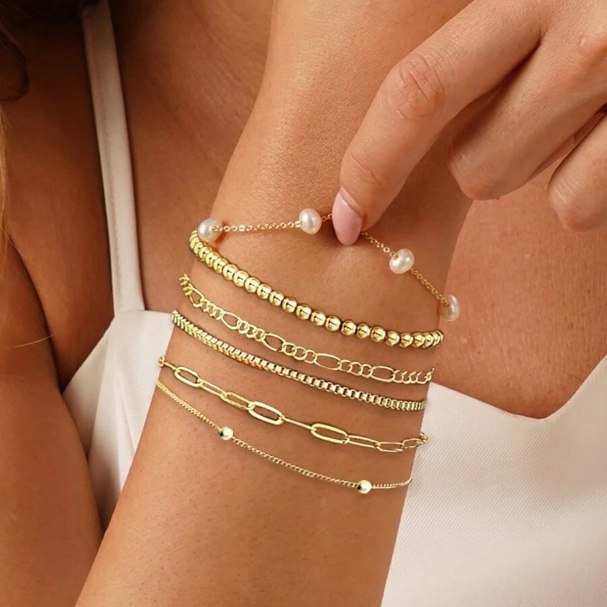 Внешняя торговля трансграничный набор ювелирных изделий персонализированный браслет новый комбинированный сплав