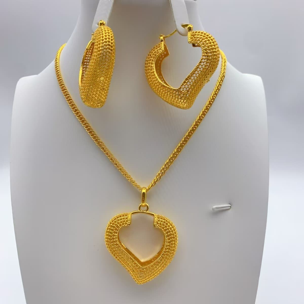 24K позолоченные две части медные ювелирные изделия костюм Индия Дубай ювелирные изделия песок Золото Витая Геометрия...