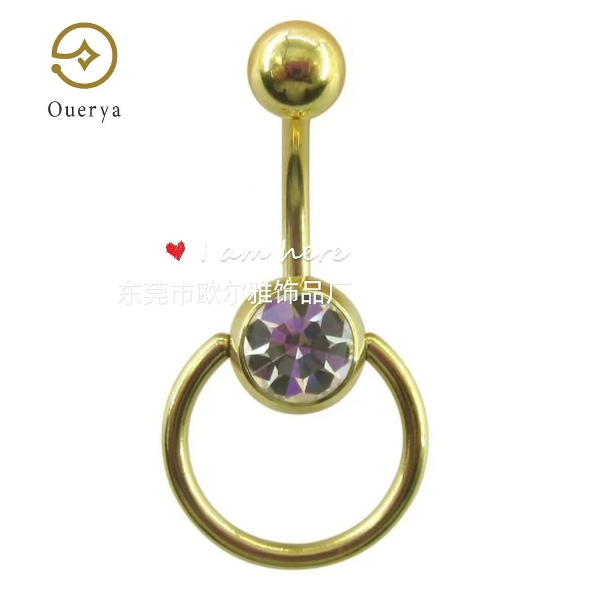 Нержавеющая сталь тело пирсинг ювелирные изделия пупка кольцо пупка кольцо пупка кольцо кольцо мяч круг с просверлкой пупка...