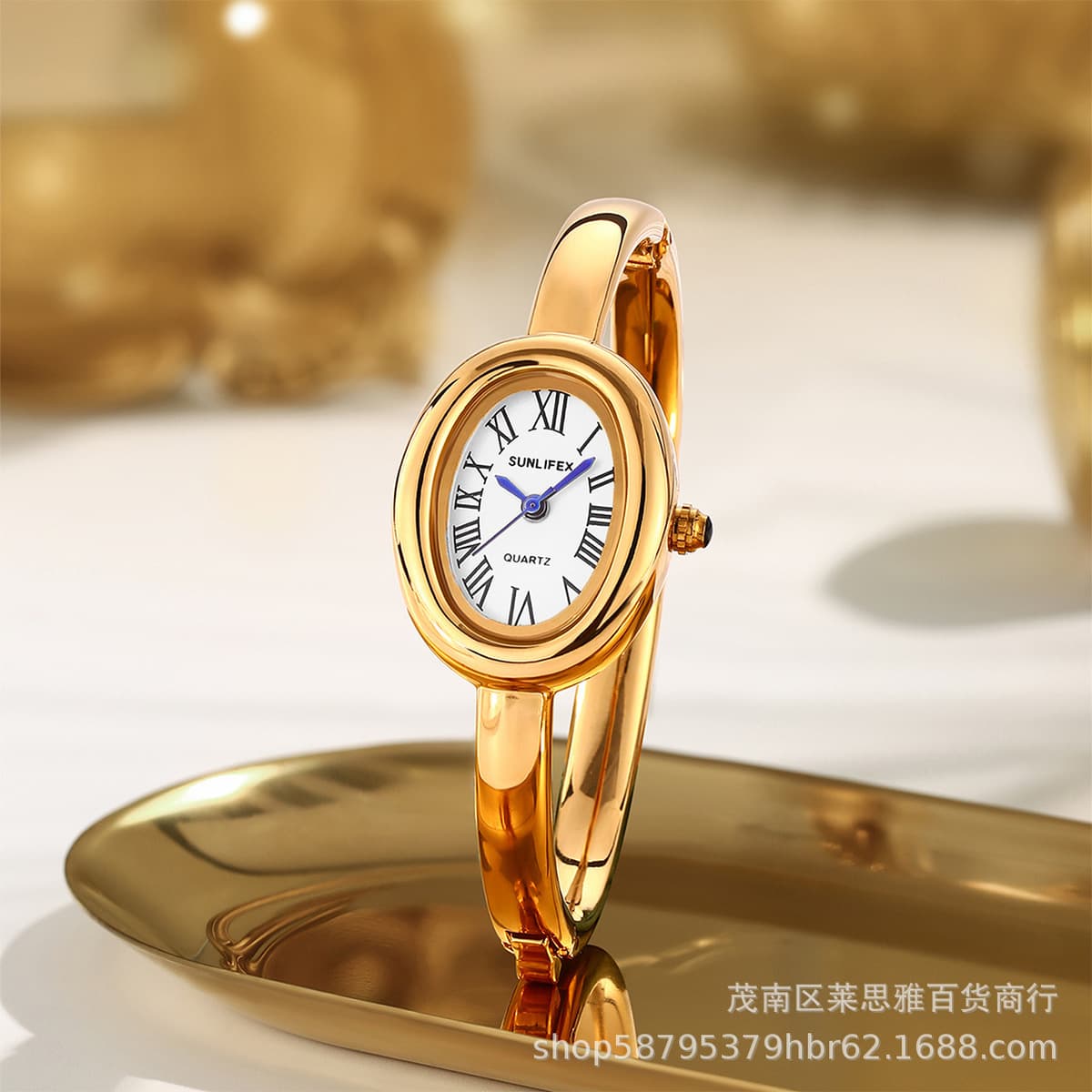 Sunlifex браслет ванны часы маленький циферблат нишевая легкая роскоши высокого уровня римская шкала овальные часы