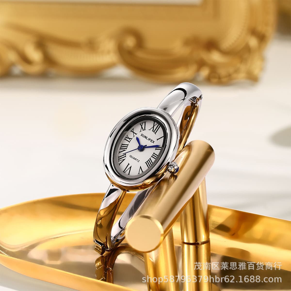 Sunlifex браслет ванны часы маленький циферблат нишевая легкая роскоши высокого уровня римская шкала овальные часы