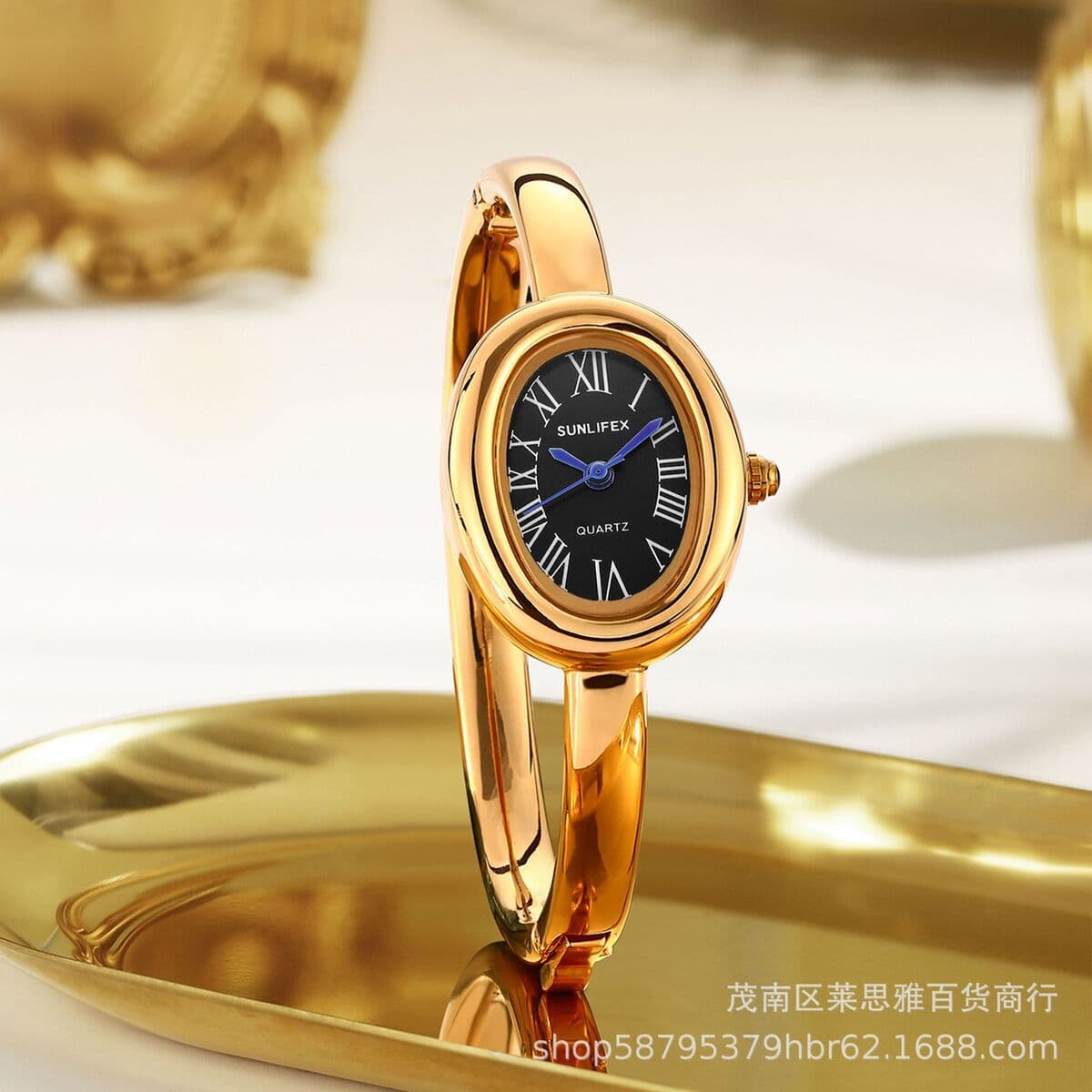 Sunlifex браслет ванны часы маленький циферблат нишевая легкая роскоши высокого уровня римская шкала овальные часы