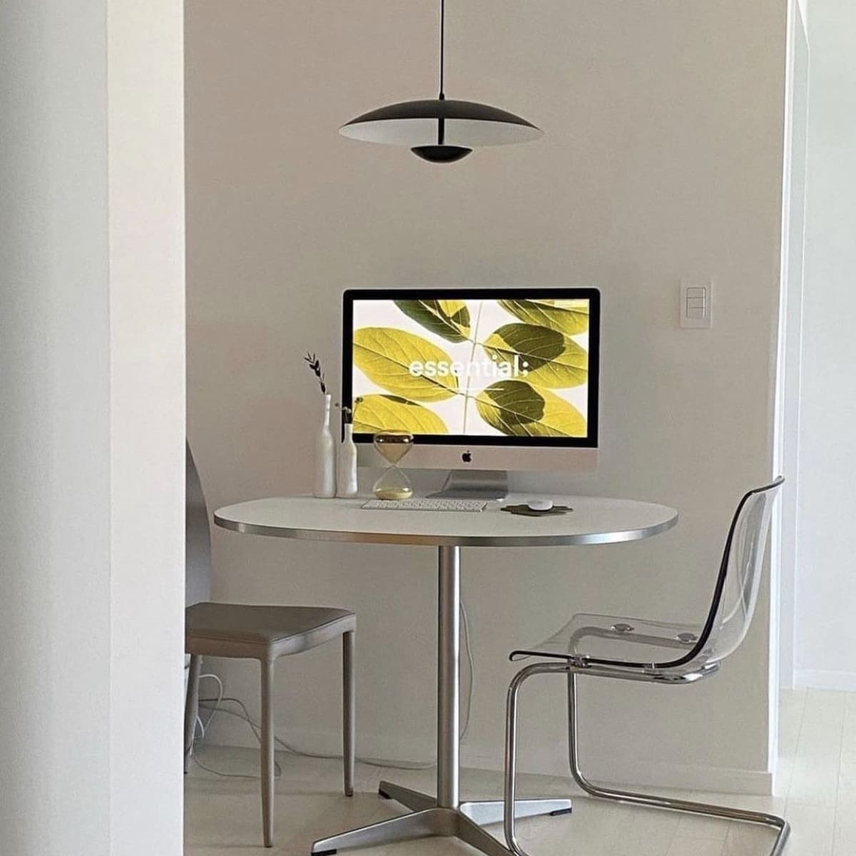 Экспорт Ems Silver Bounces обеденный стол Современный простой корейский круглый небольшой номер кафе Ресторан Средние столы