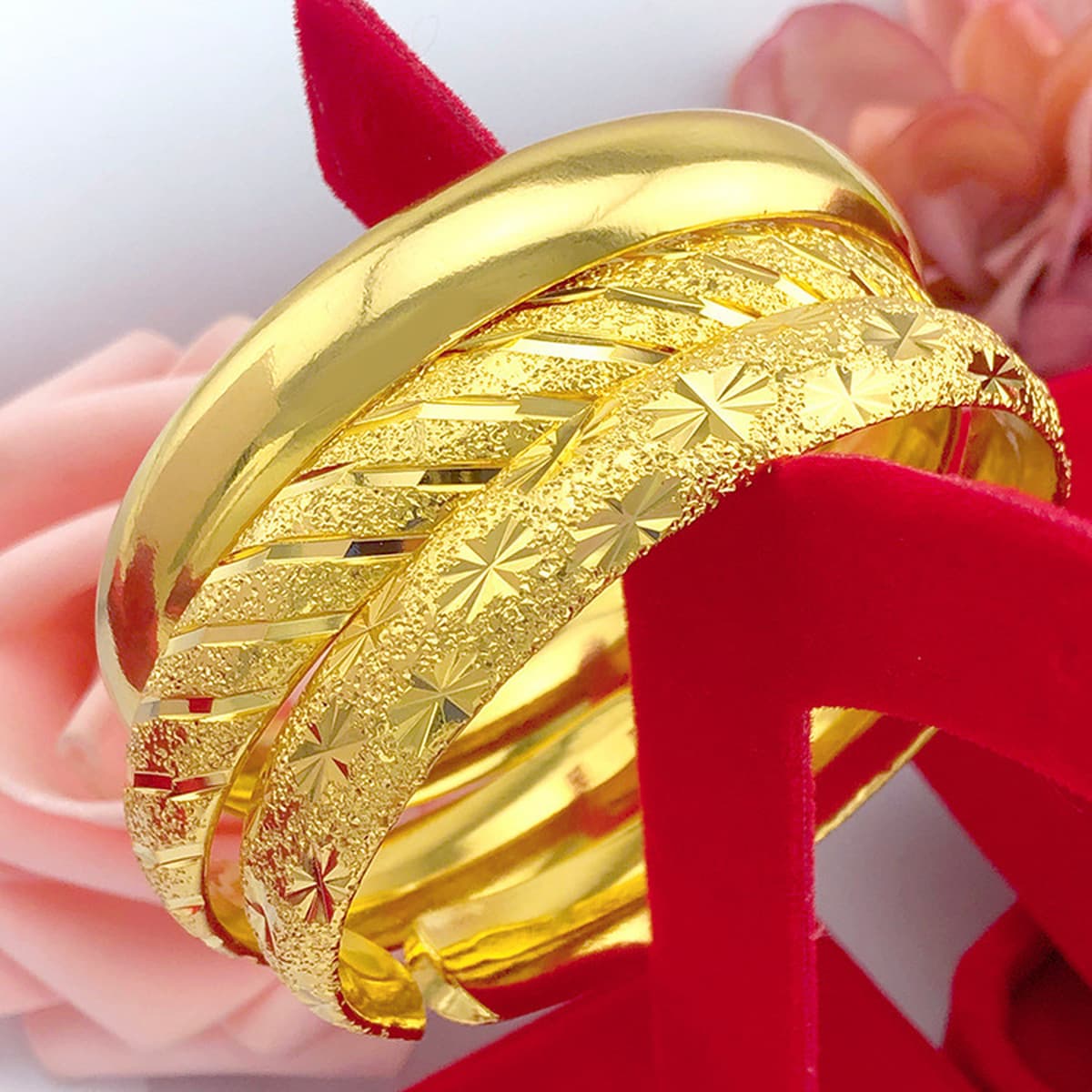 Ша Цзинь полон звезд, блестяще, дракон и феникс, открываемый браслет, имитируемый золотыми украшениями, 10n толстый браслет,...