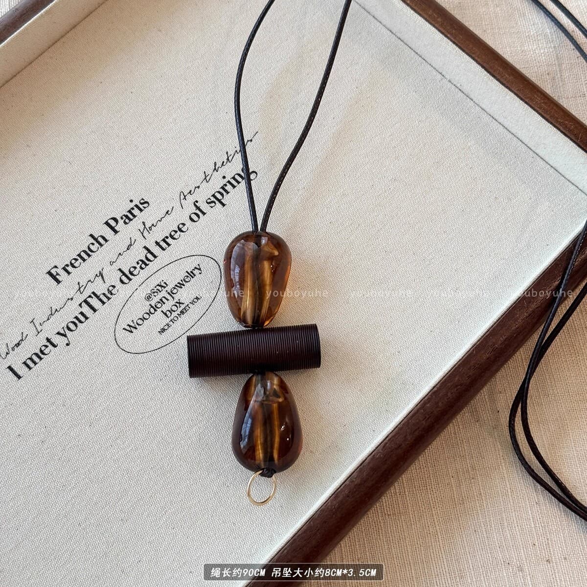 Ретро богемное керамическое ожерелье, длинная цепочка для свитера в средневековом экзотическом этническом стиле,...