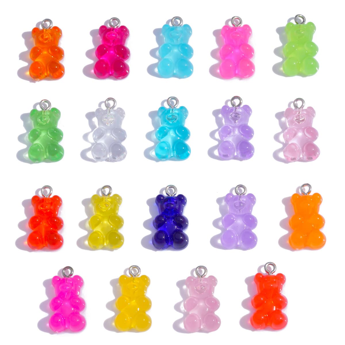 Хит продаж: прозрачный кулон из смолы в форме медведя, разноцветный, для изготовления украшений своими руками, подвеска для...