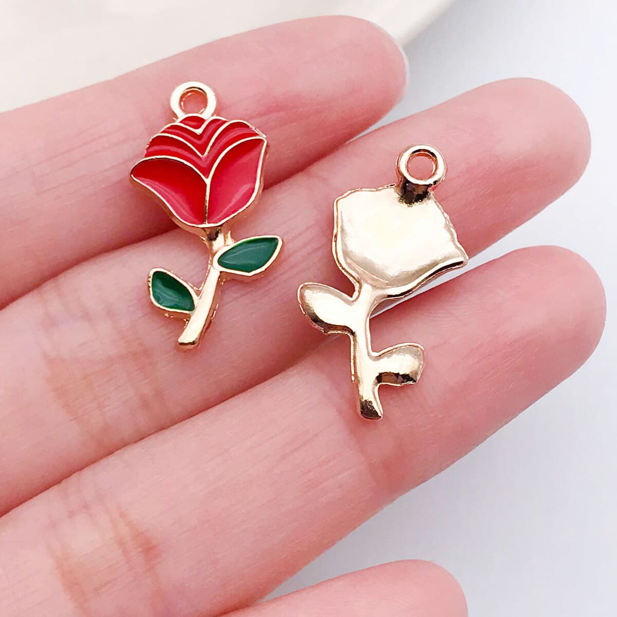 Кулон-подвеска для ожерелья DIY в форме сердца с розой и надписью LOVE, цвет розовый, ко Дню святого Валентина, аксессуары...