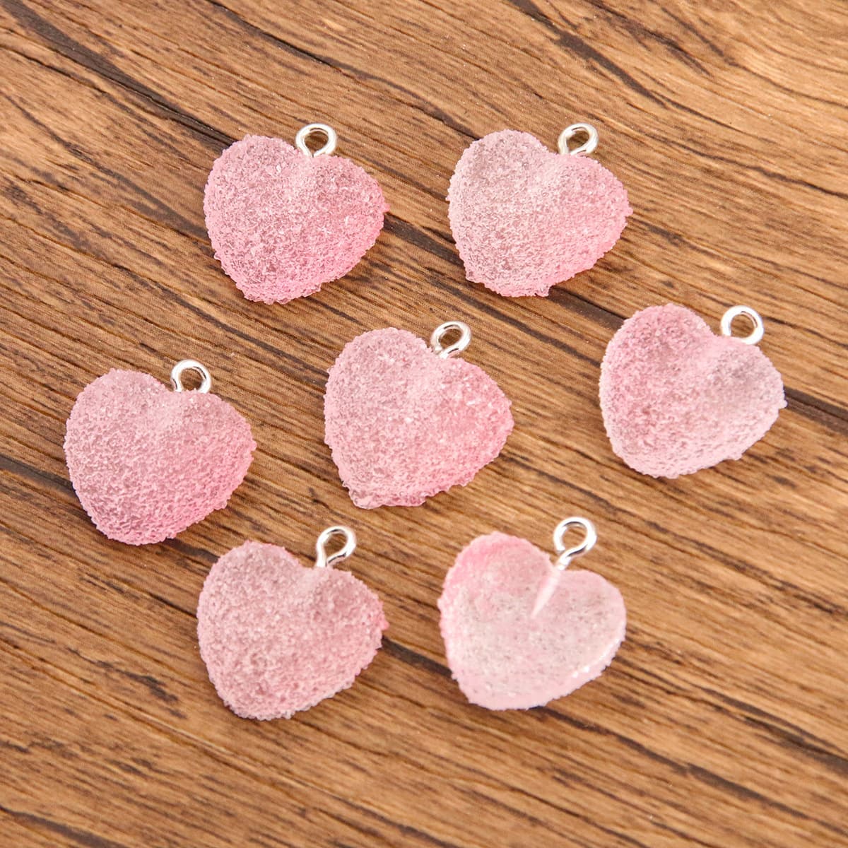 3 DIY аксессуары из смолы градиент медведь персик сердце кулон Смола Шарм Кулон багажное ожерелье аксессуары