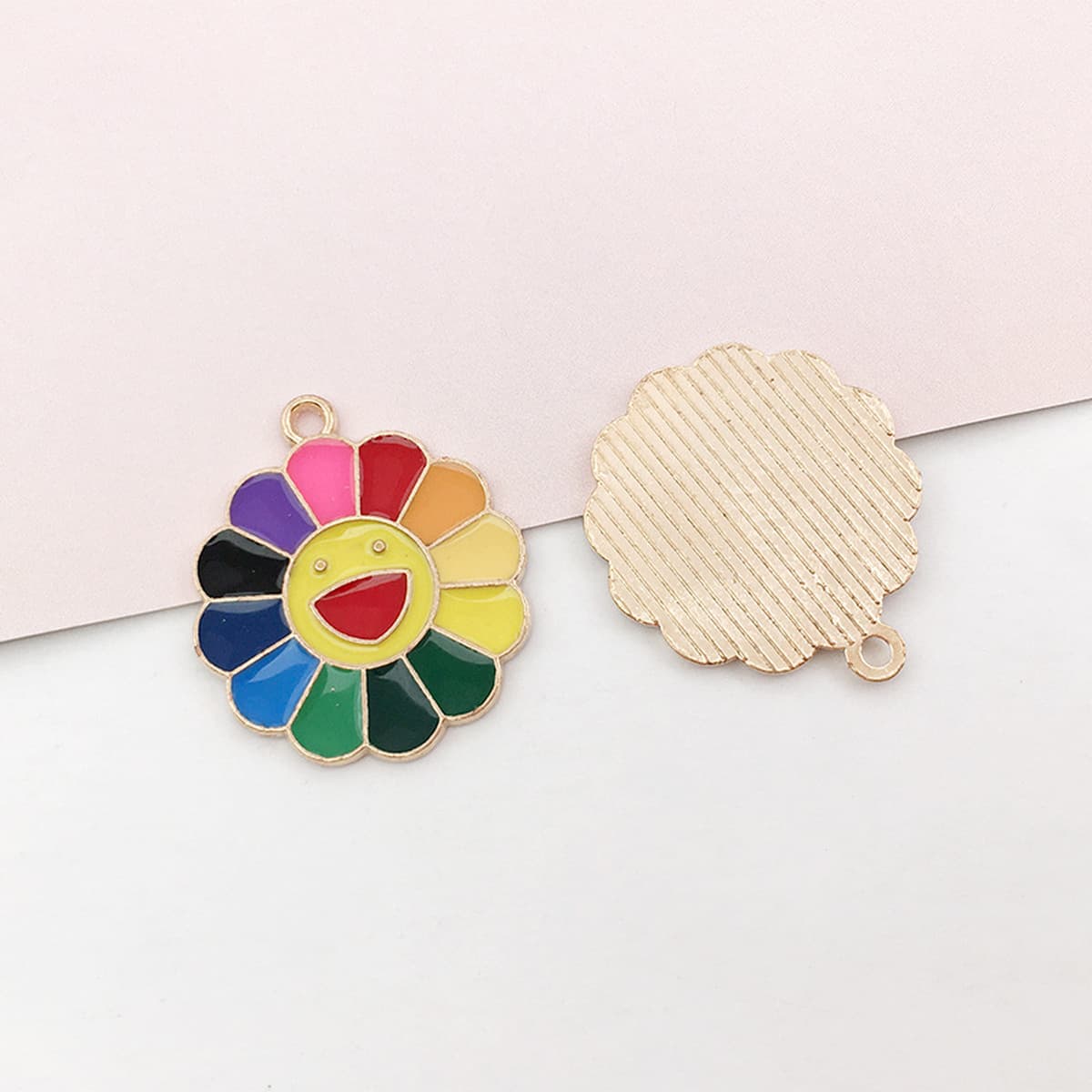 1 сплав DIY ювелирные аксессуары Капельное масло радуга кулон ожерелье серьги брелок аксессуар материал