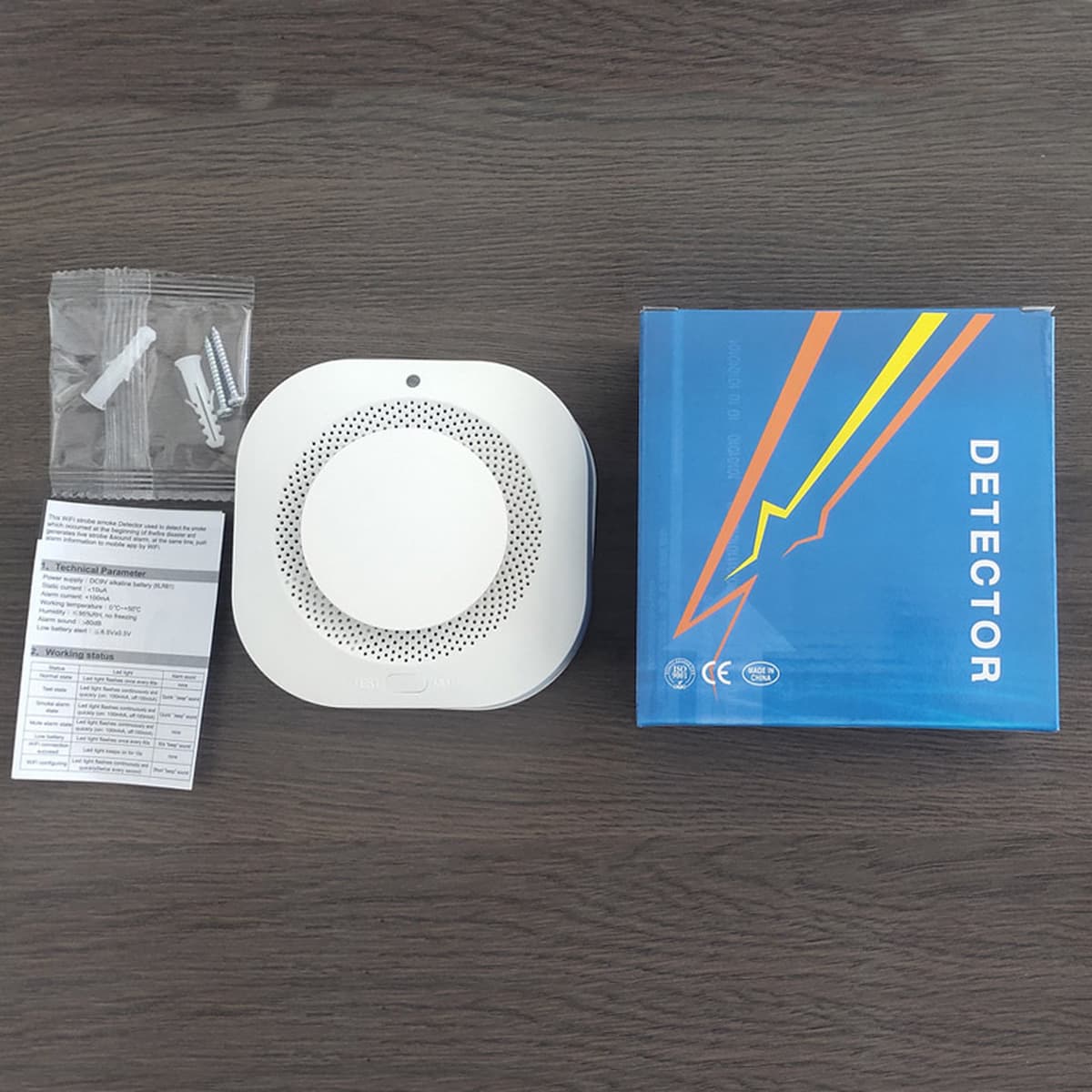 Детектор дыма 433M, беспроводной сетевой датчик дыма для потолочного монтажа, сигнализация о возгорании