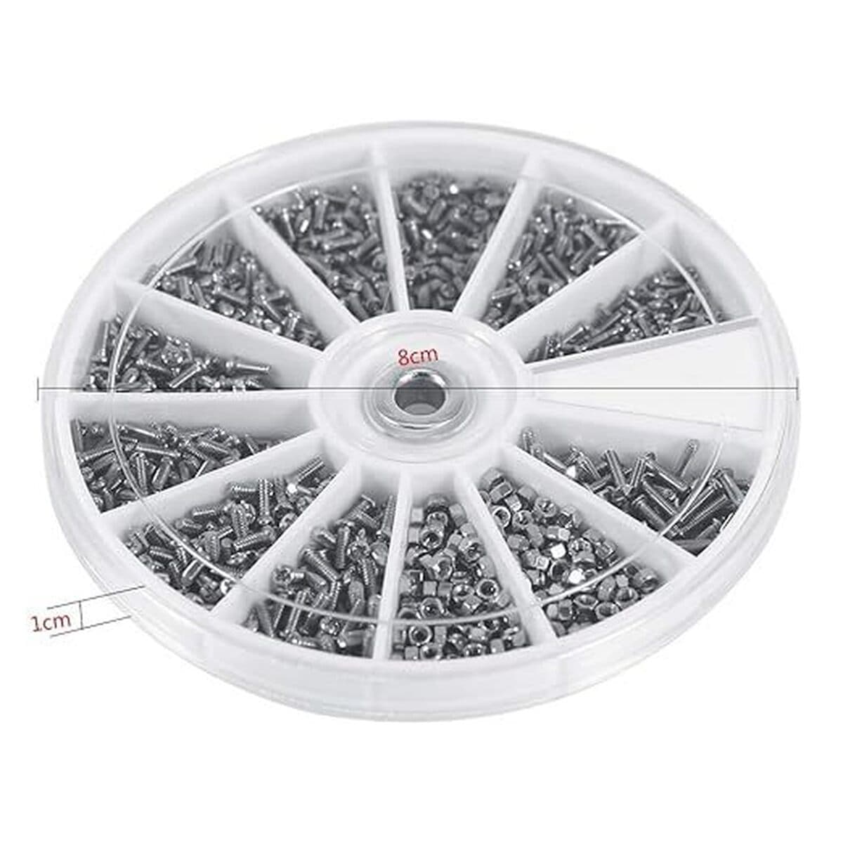 Трансграничный набор из 12 типов ремонтных винтов M1/M1.2/M1.4/M1.6, комбинированный набор крепежных элементов с маленькими...