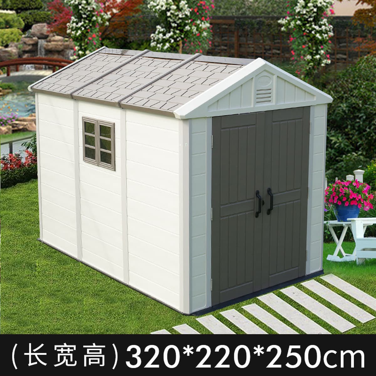 Открытый сад Комната для хранения инструментов Открытый двор Вилла Подсобное помещение Простой монтаж Кладовая Комбинация...