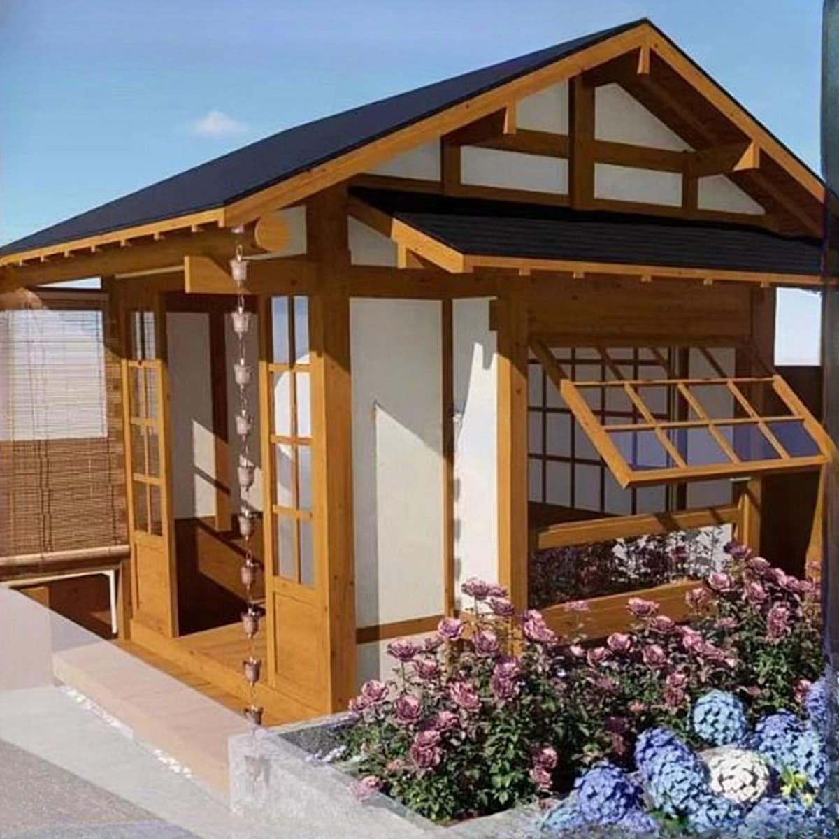 Антикоррозийный деревянный домик для двора, популярный уличный деревянный дом из массива дерева для отдыха, малый деревянный...