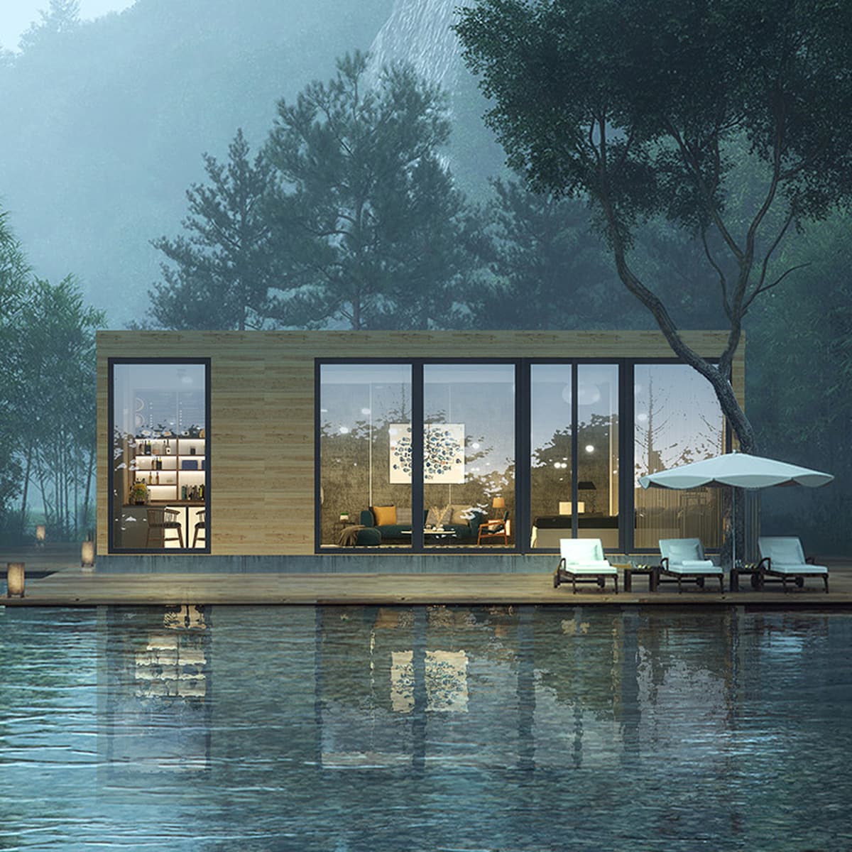 Легкосборный стальной дом-вилла для отелей и гостевых домов, мобильный модульный сборный дом, готовое решение от...