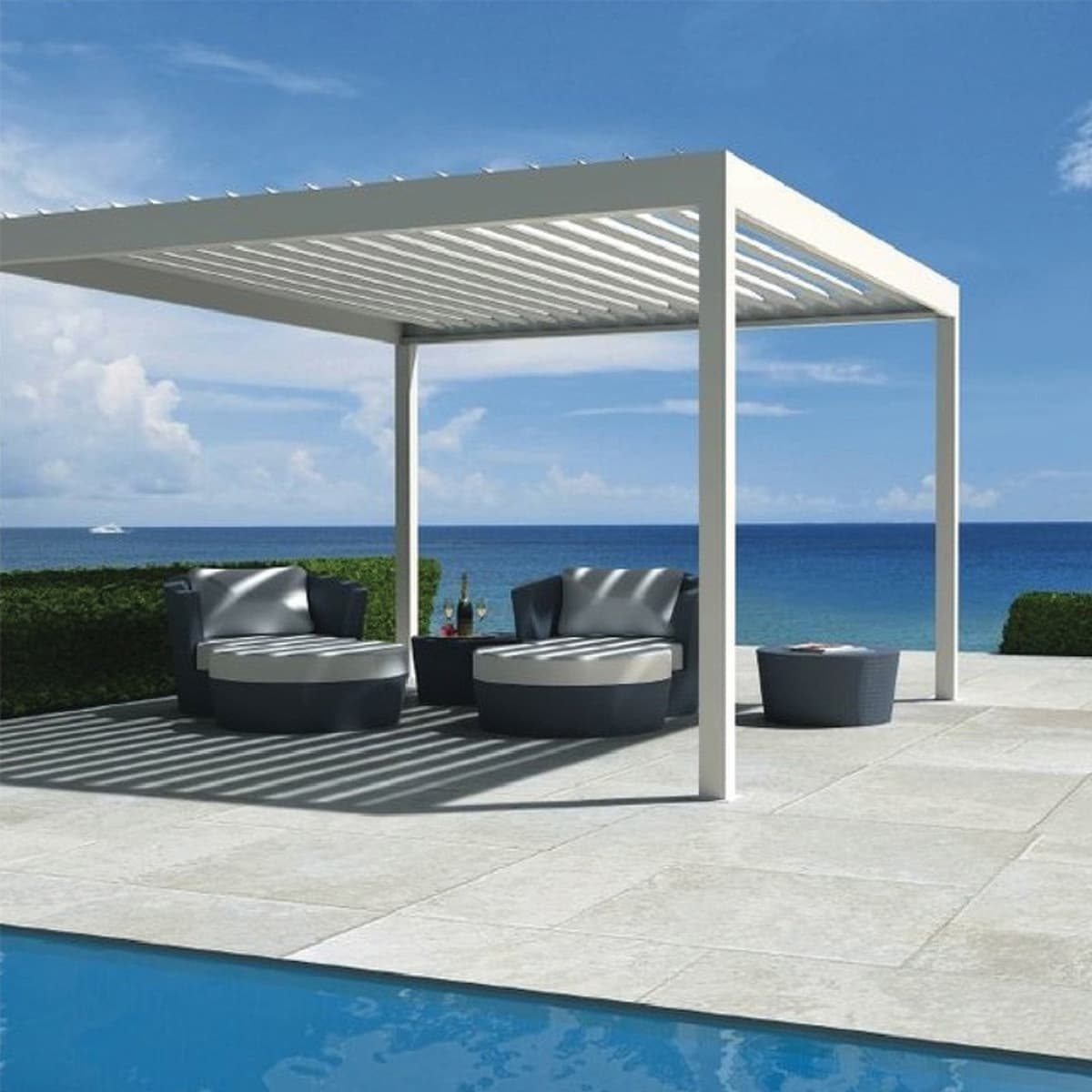 Вилла Двор Открытый Потолок Затенение Битвы Экологическая Комната Садовая Композиция Балкон Затенение Комната Алюминиевый...