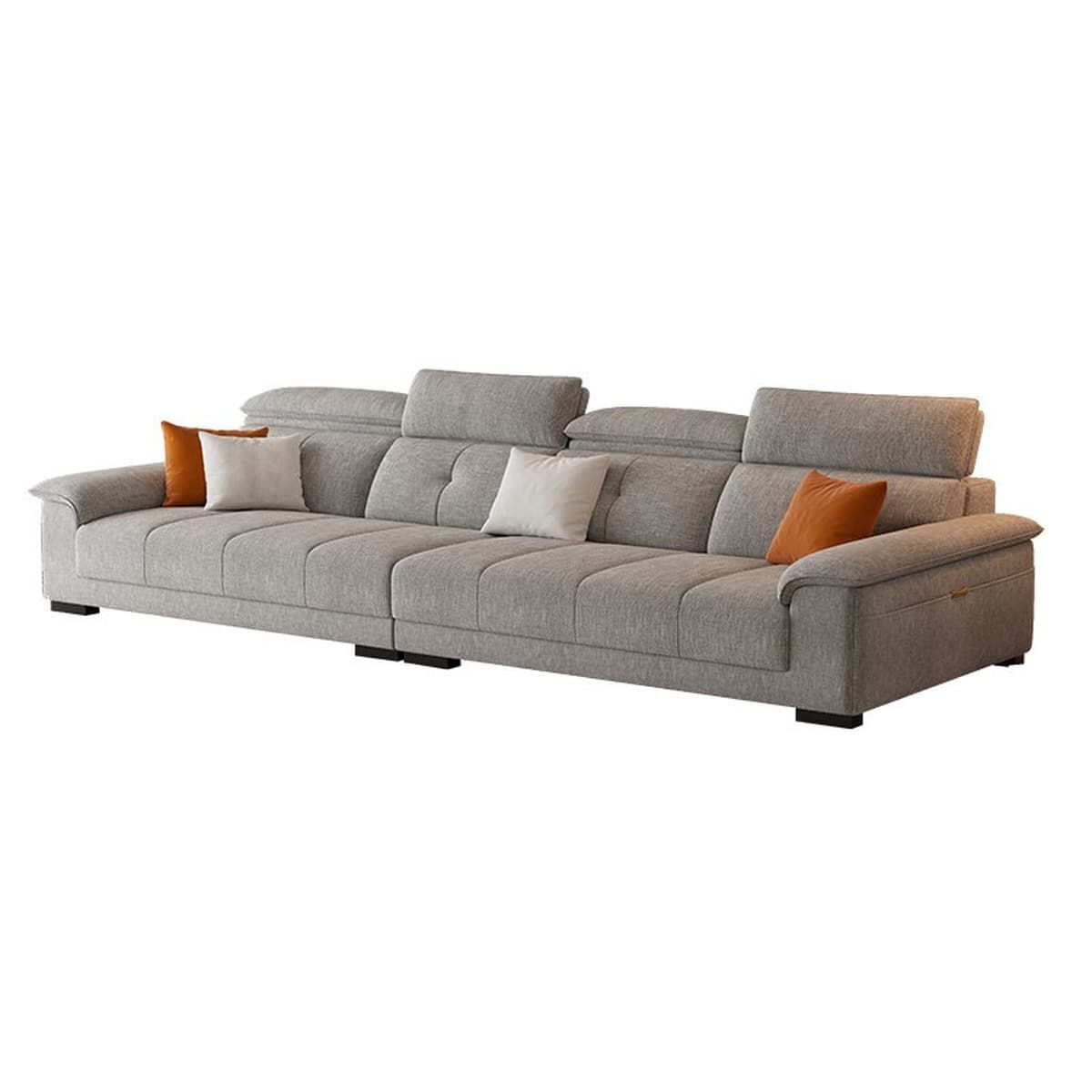 Простой диван из ткани 2025, хлопок и лён, для небольших квартир, гостиной, современный прямой двухместный диван-кровать из...