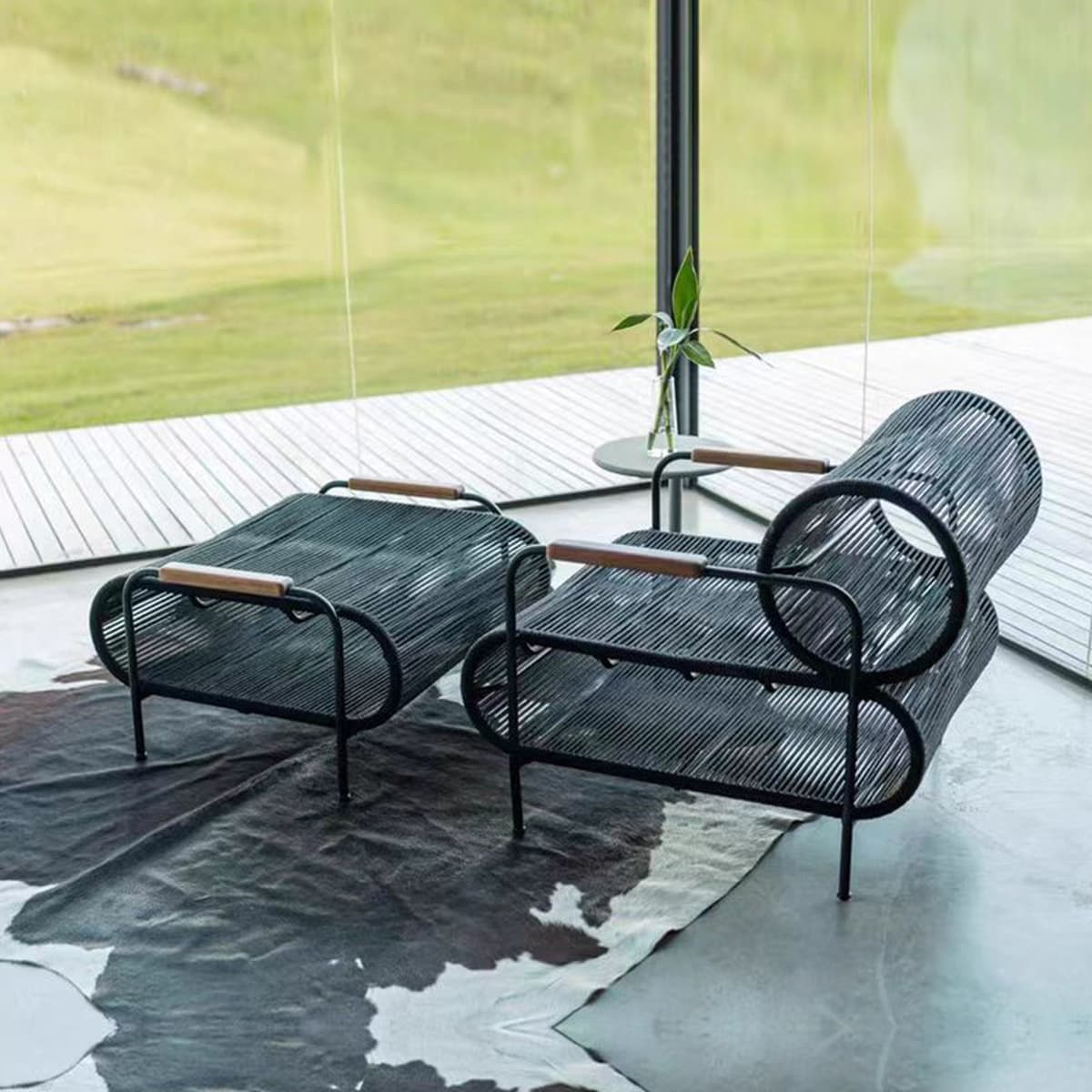 Открытый диван Комбинация журнального столика Водонепроницаемый солнцезащитный крем Лосиный двор Сад Терраса Вилла Балкон...