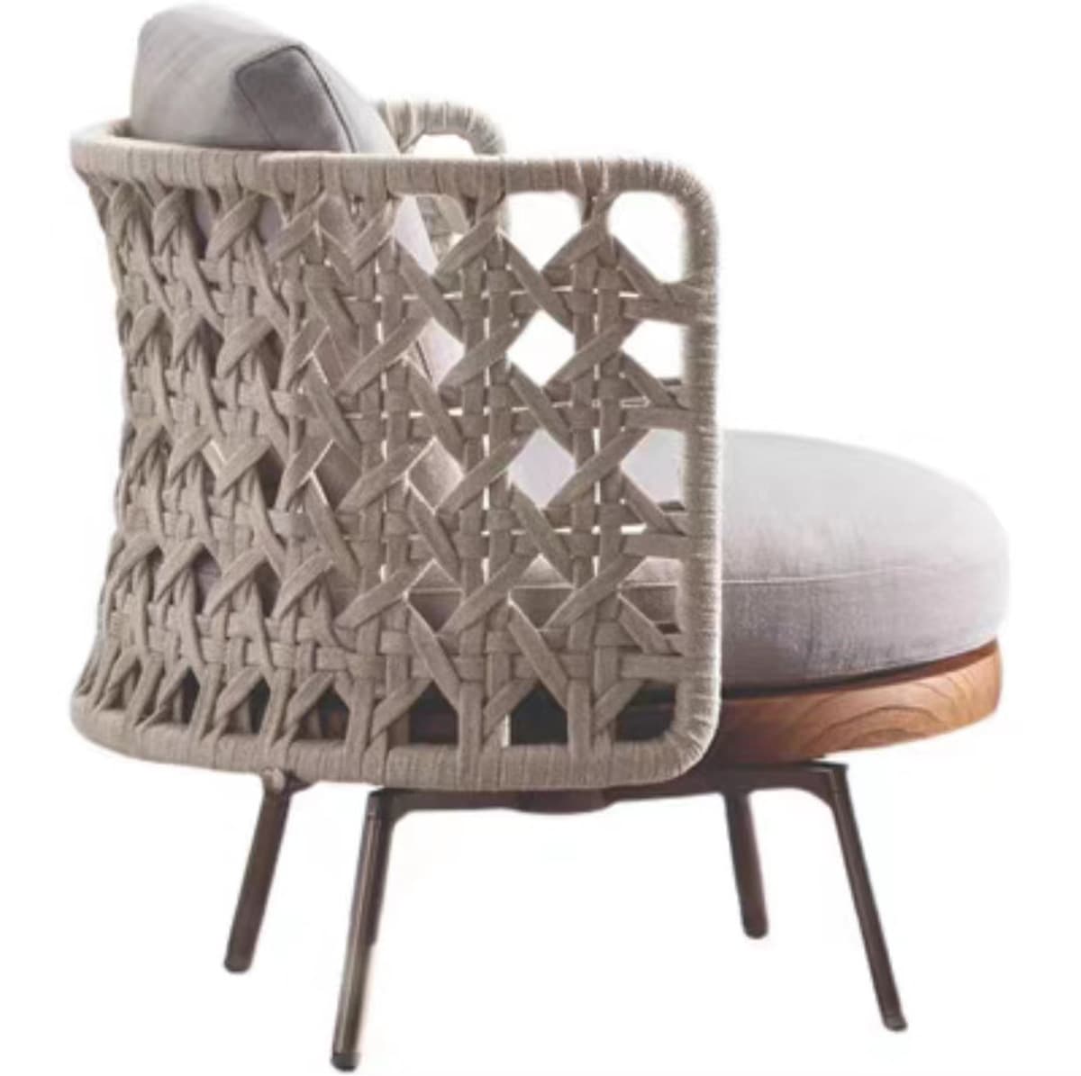 Открытый ротанг одноместный диван стул балкон досуг на открытом воздухе Вилла солнечная комната сад Вилла ротанг стул диван...