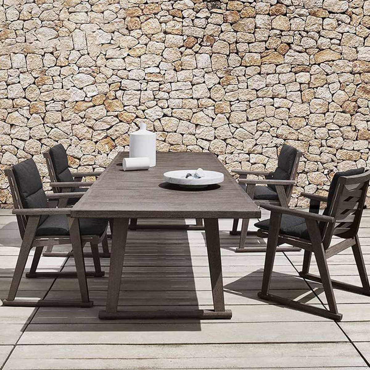 Уличный стол и стул Вилла Водонепроницаемый солнцезащитный уличный длинный стол на открытом воздухе сад для отдыха...