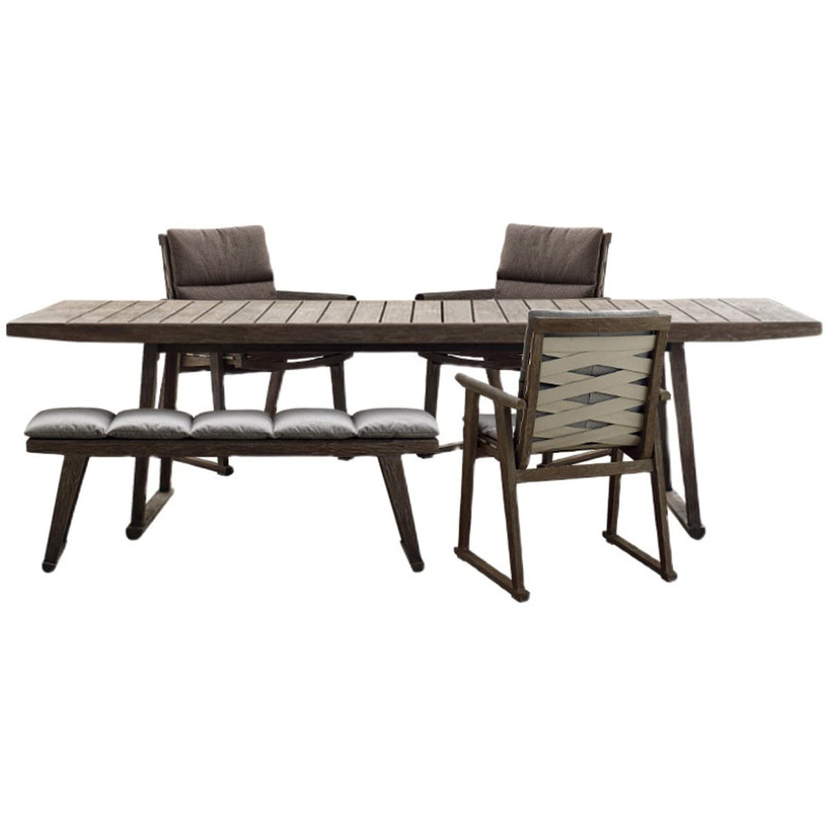 Уличный стол и стул Вилла Водонепроницаемый солнцезащитный уличный длинный стол на открытом воздухе сад для отдыха...