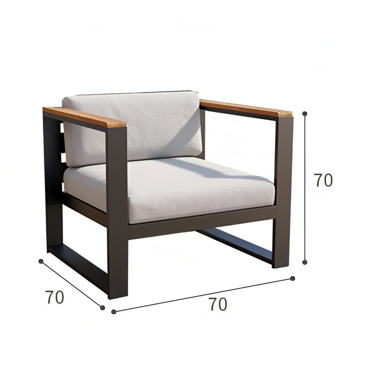 Садовая мебель, устойчивый к солнцу диван из алюминиевого сплава, комплект для отдыха на террасе виллы.