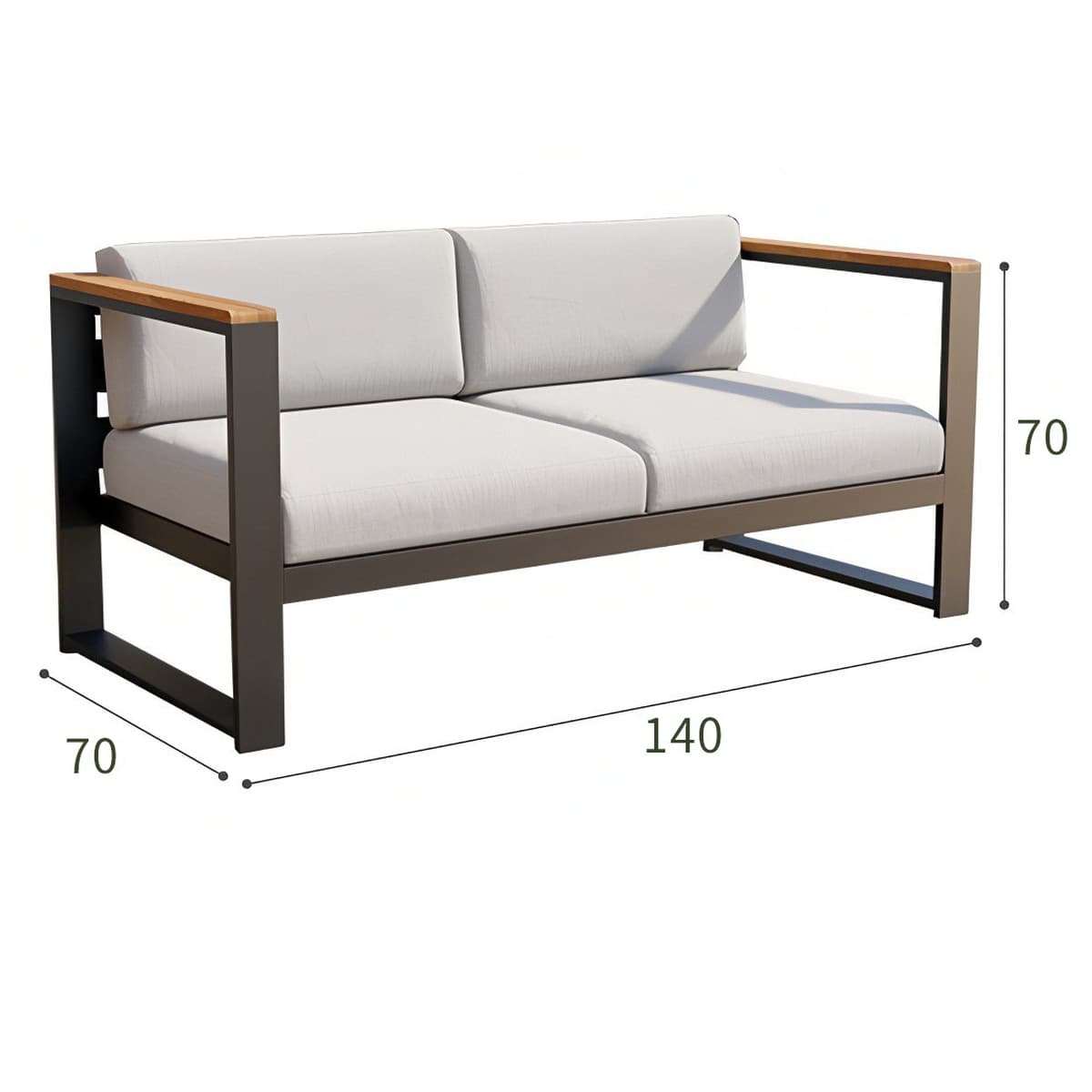 Садовая мебель, устойчивый к солнцу диван из алюминиевого сплава, комплект для отдыха на террасе виллы.