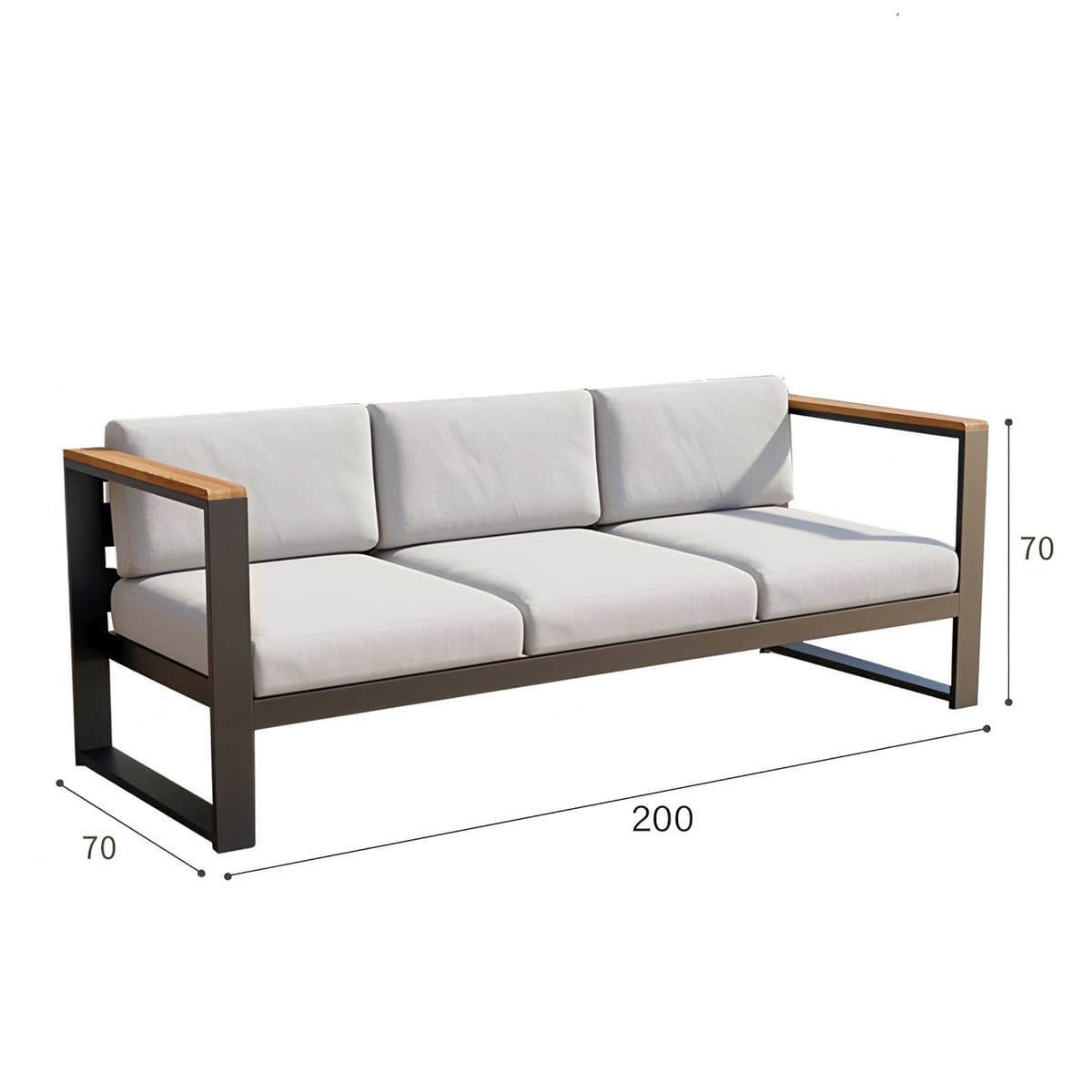 Садовая мебель, устойчивый к солнцу диван из алюминиевого сплава, комплект для отдыха на террасе виллы.