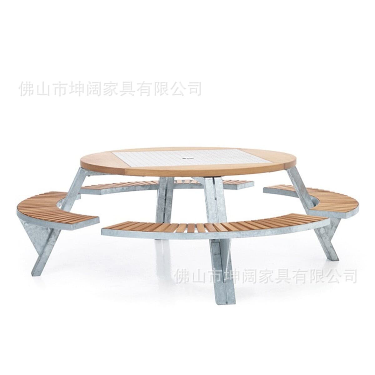 Цельный круглый стол из цельного дерева, уличный стол и стулья, двор, вилла, сад, открытый балкон, уличный стол и стул для...