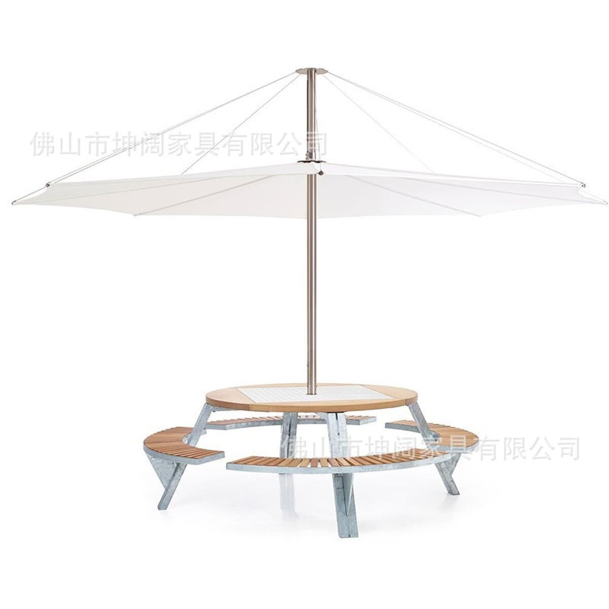 Цельный круглый стол из цельного дерева, уличный стол и стулья, двор, вилла, сад, открытый балкон, уличный стол и стул для...