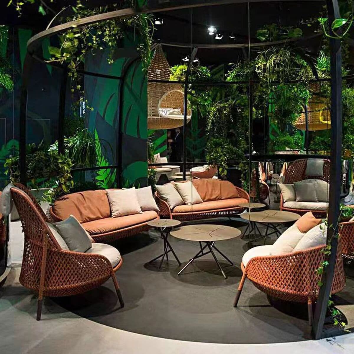 Скандинавский уличный диван из ротанга, мебель для отдыха, балкона, стул из ротанга, вилла, одинарный и двойной двор, сад,...