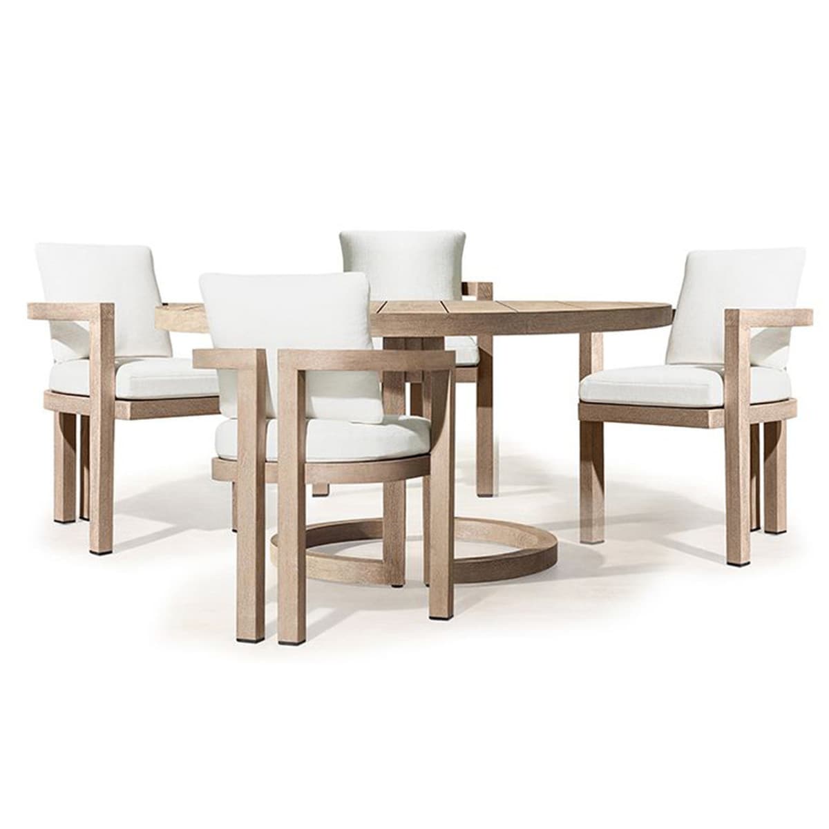 Открытый массивный деревянный стол и стулья внутренний дворик Вилла под открытым небом Антикоррозийный тик досуг Открытый...