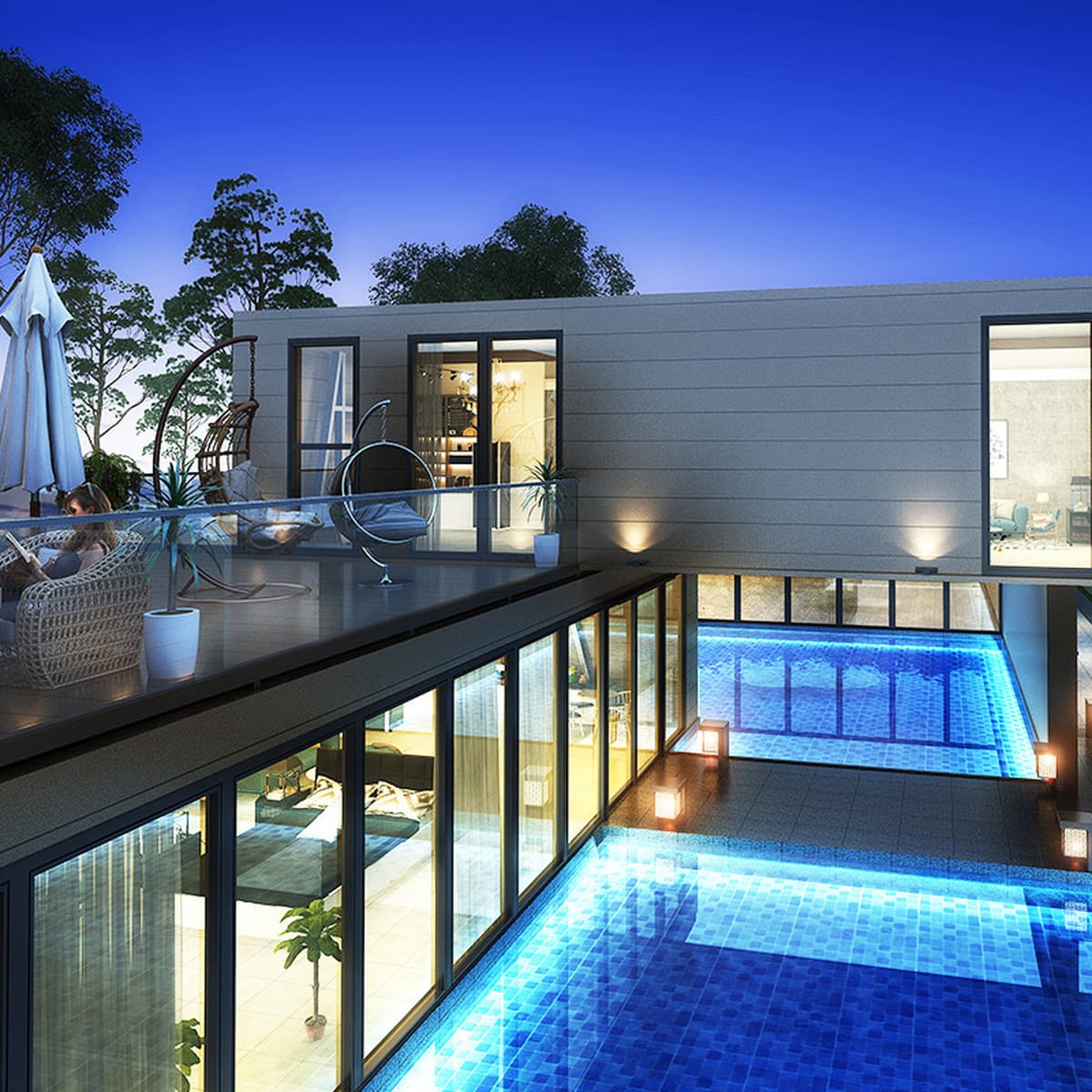 Легкий стальной сборный двухэтажный дом-контейнер с отделкой, мобильный дом, гостевой дом, дом для активного отдыха,...