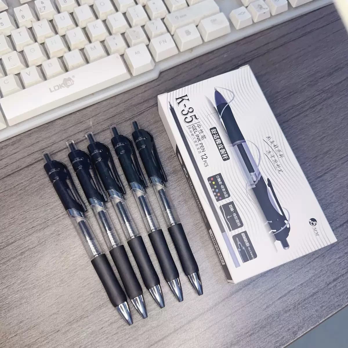 K35 нажимная черная глиняная ручка подпись быстросохнете 0,5 мм для студентов