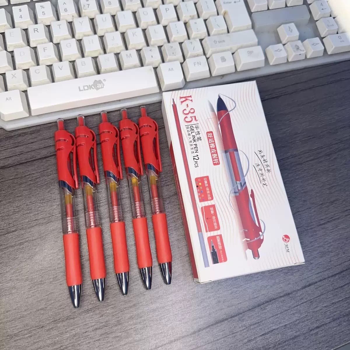 K35 нажимная черная глиняная ручка подпись быстросохнете 0,5 мм для студентов