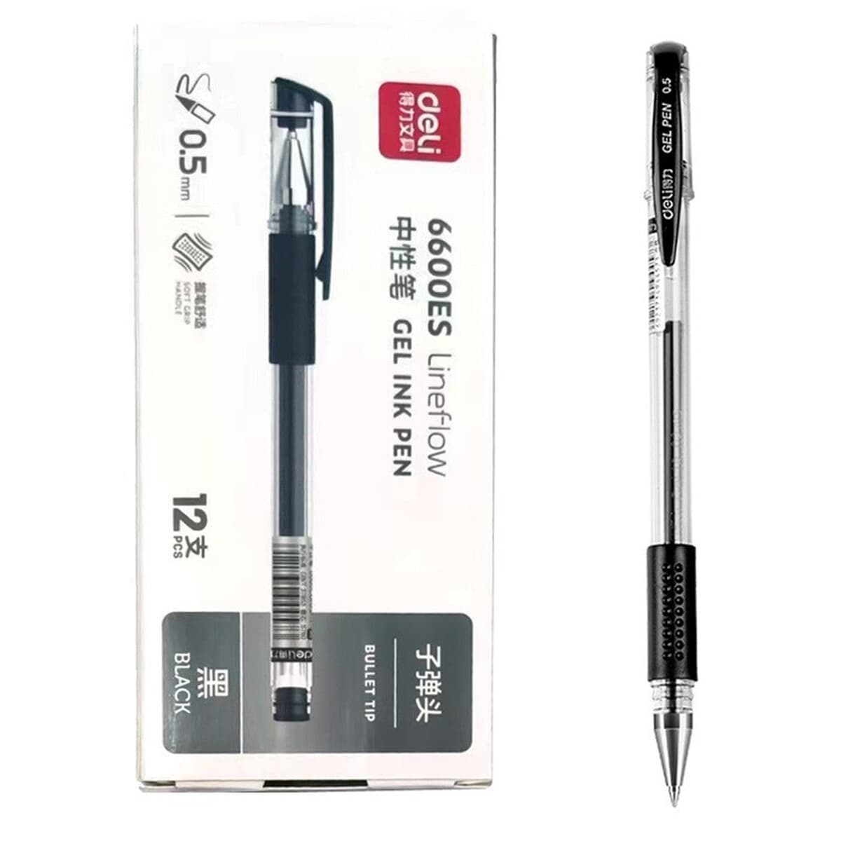 Deli 6600ES гелевая ручка Водяная ручка подпись студенческие канцелярские принадлежности офис на водной основе Черный...