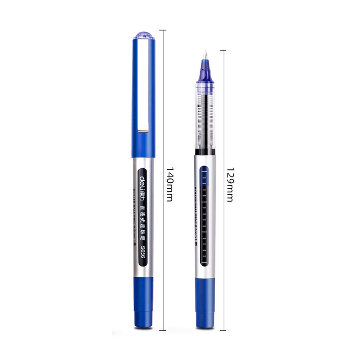 Deli S656 Прямая жидкая шариковая ручка Экспертиза на водной основе Ручка для офиса Бизнес Черная ручка Студенческая...