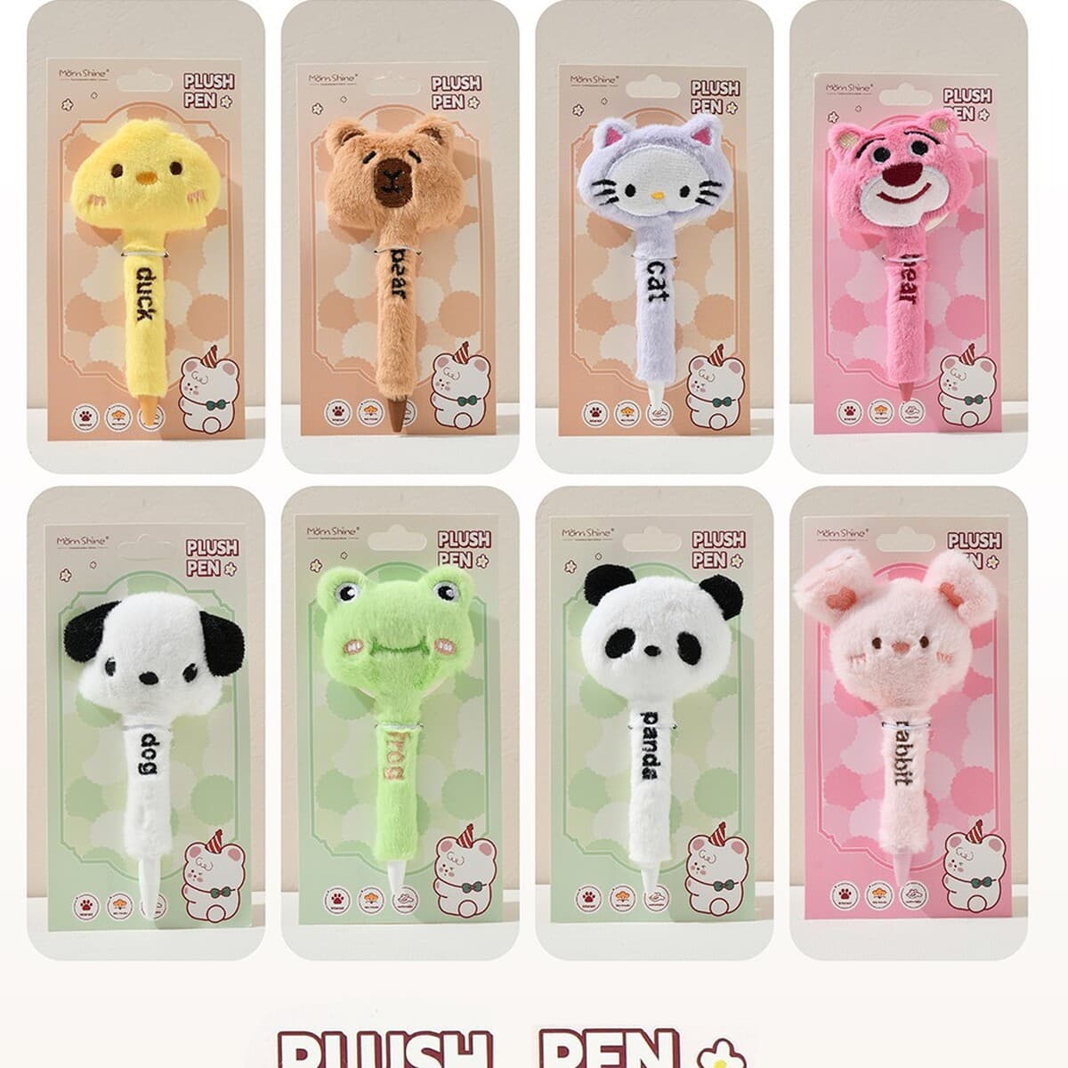 Ручка-плюшевая панда Morning Plush, милая ручка, выдвижная гелевая ручка, черная, креативная, для студентов, канцелярские...