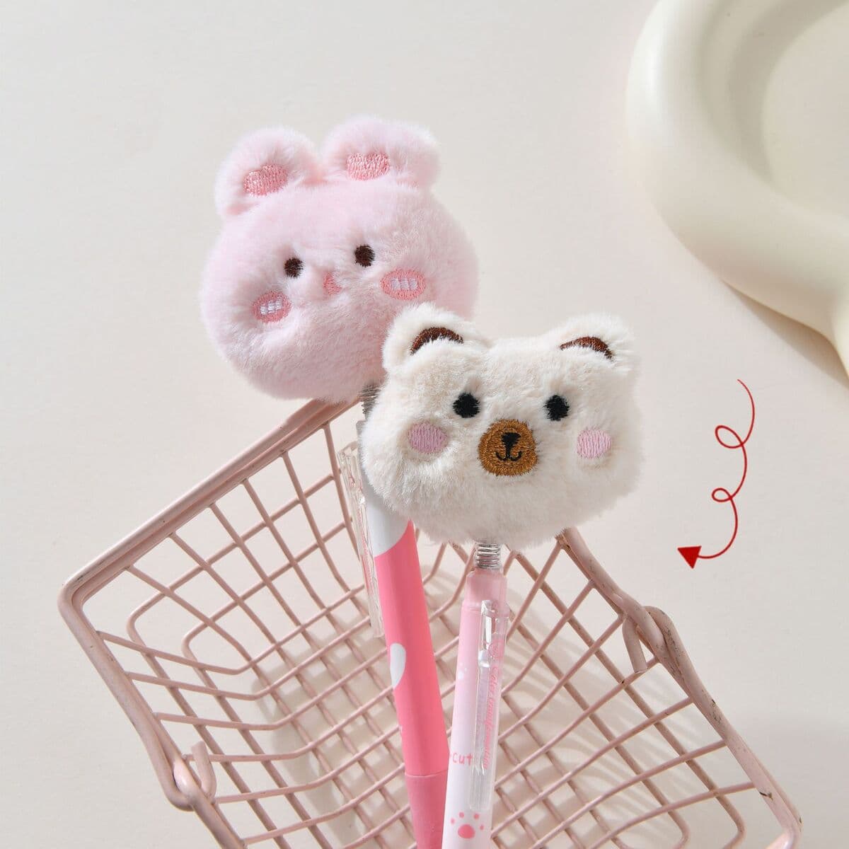 Ручка-плюшевая панда Morning Plush, милая ручка, выдвижная гелевая ручка, черная, креативная, для студентов, канцелярские...